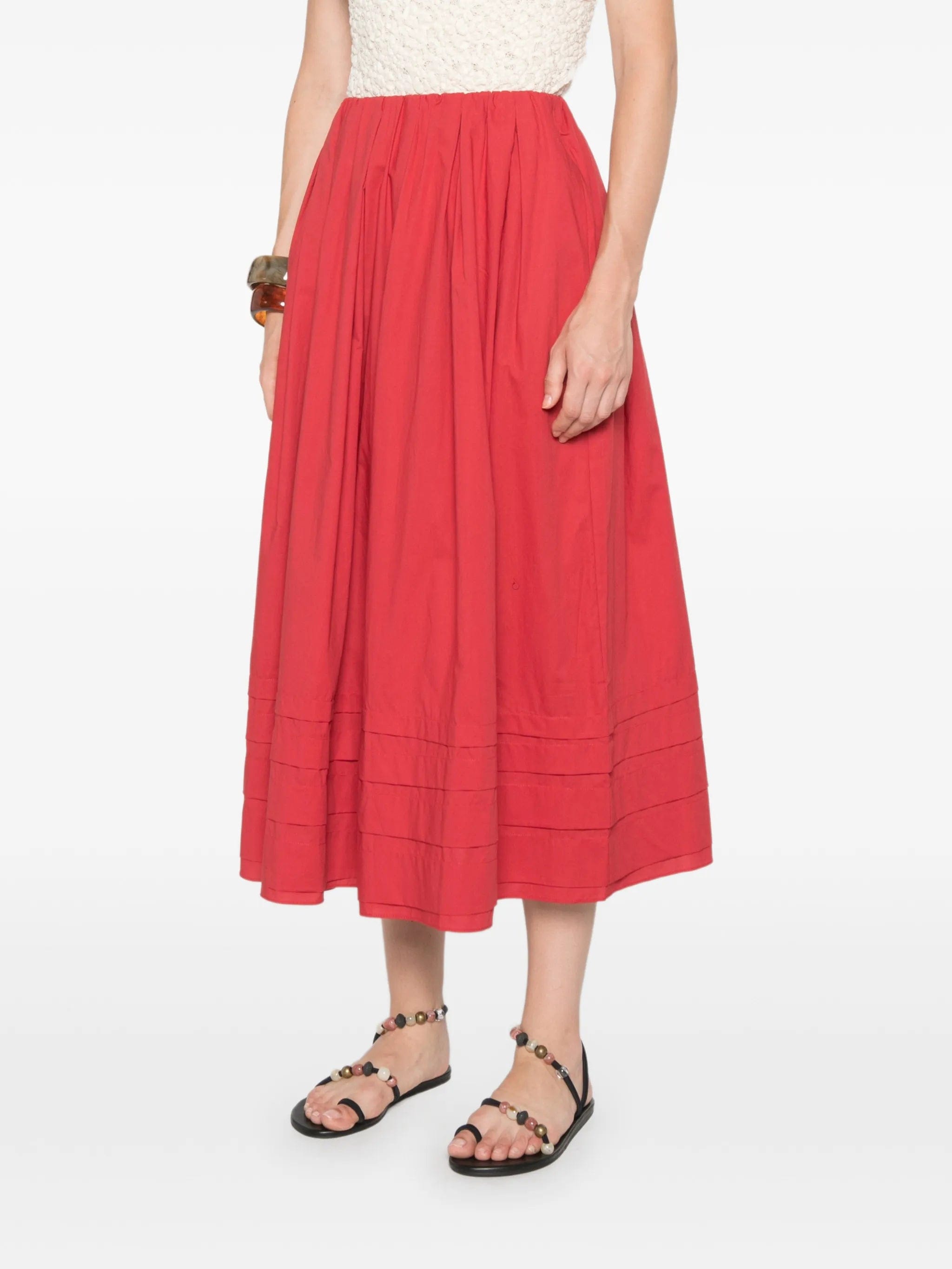 Faithfull Cales pleated mid skirt