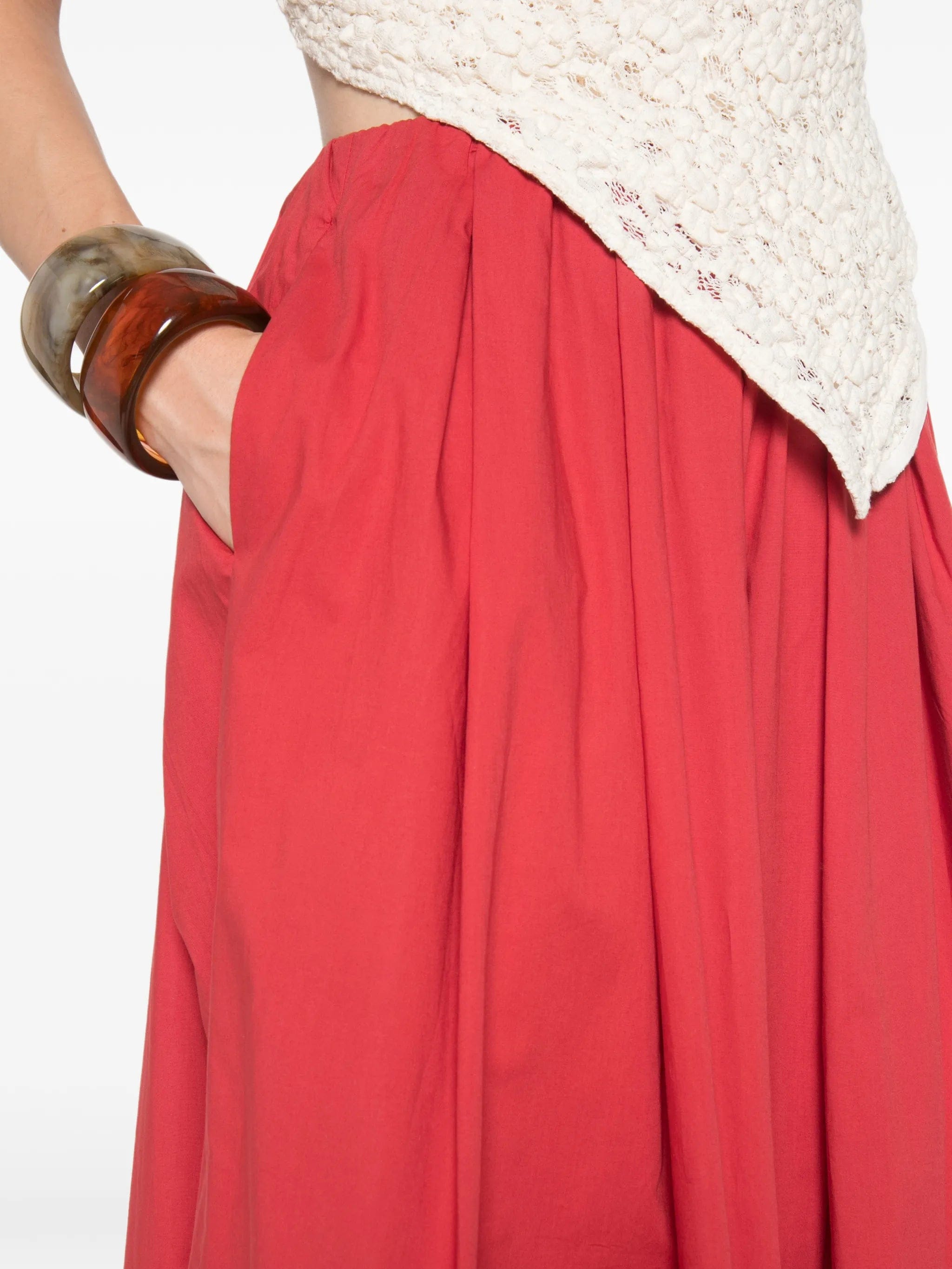 Faithfull Cales pleated mid skirt