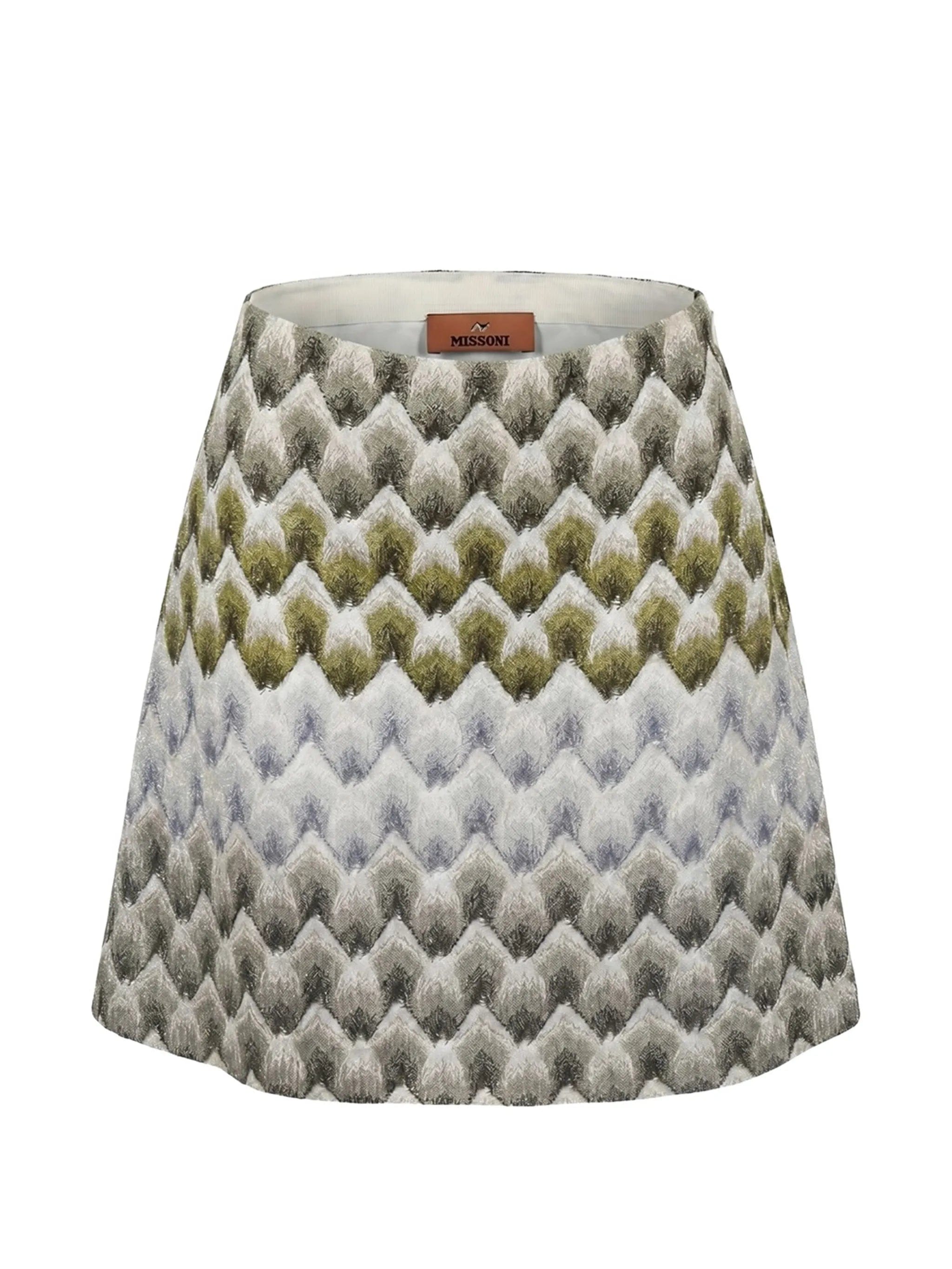 Missoni zigzag - knit A - line mini skirt
