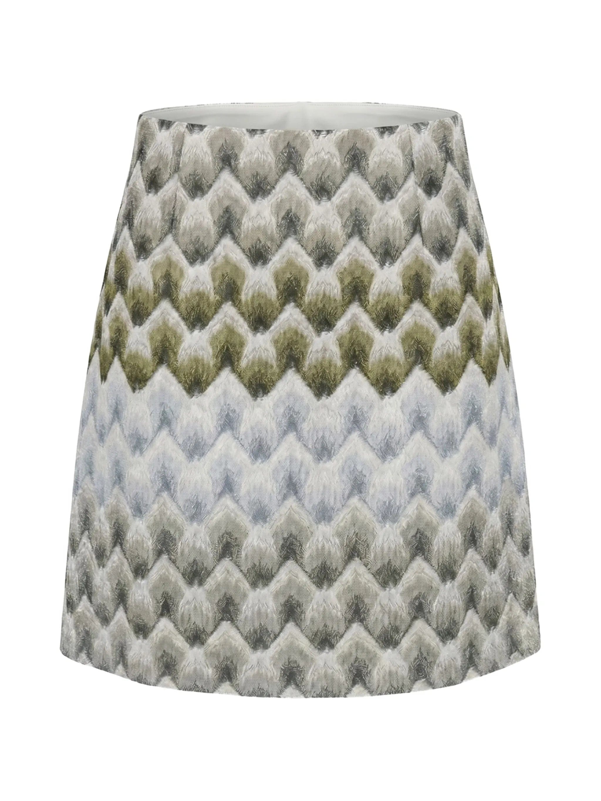 Missoni zigzag - knit A - line mini skirt