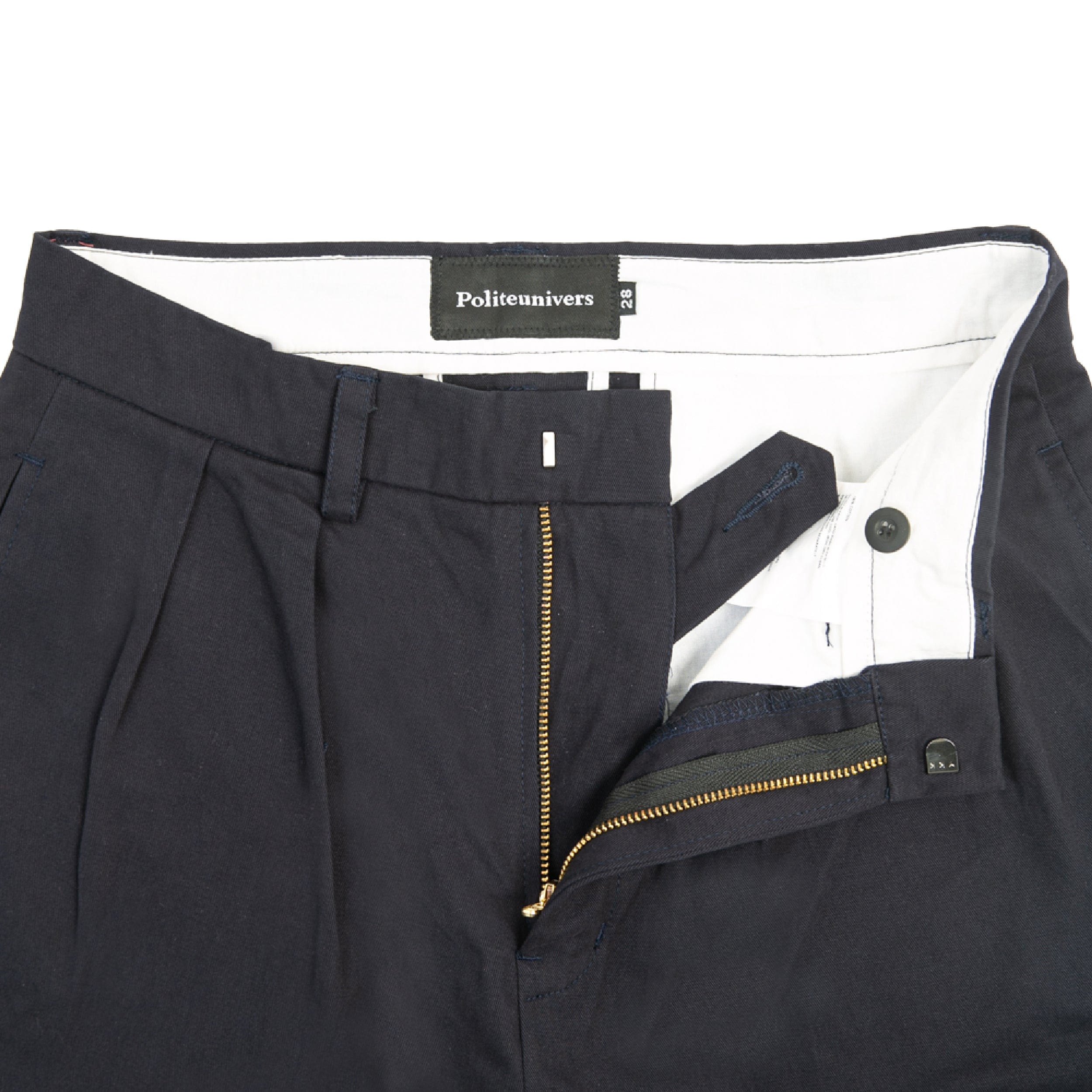 Politeunivers Tailored Double Pleated Pants - Navy