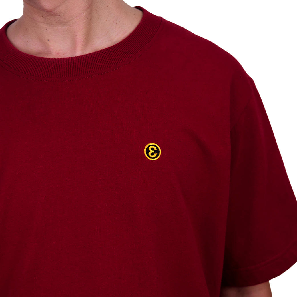 Yellow Preduce Small E Two - Tone Embroidered T - Shirt Maroon/Black/Yellow