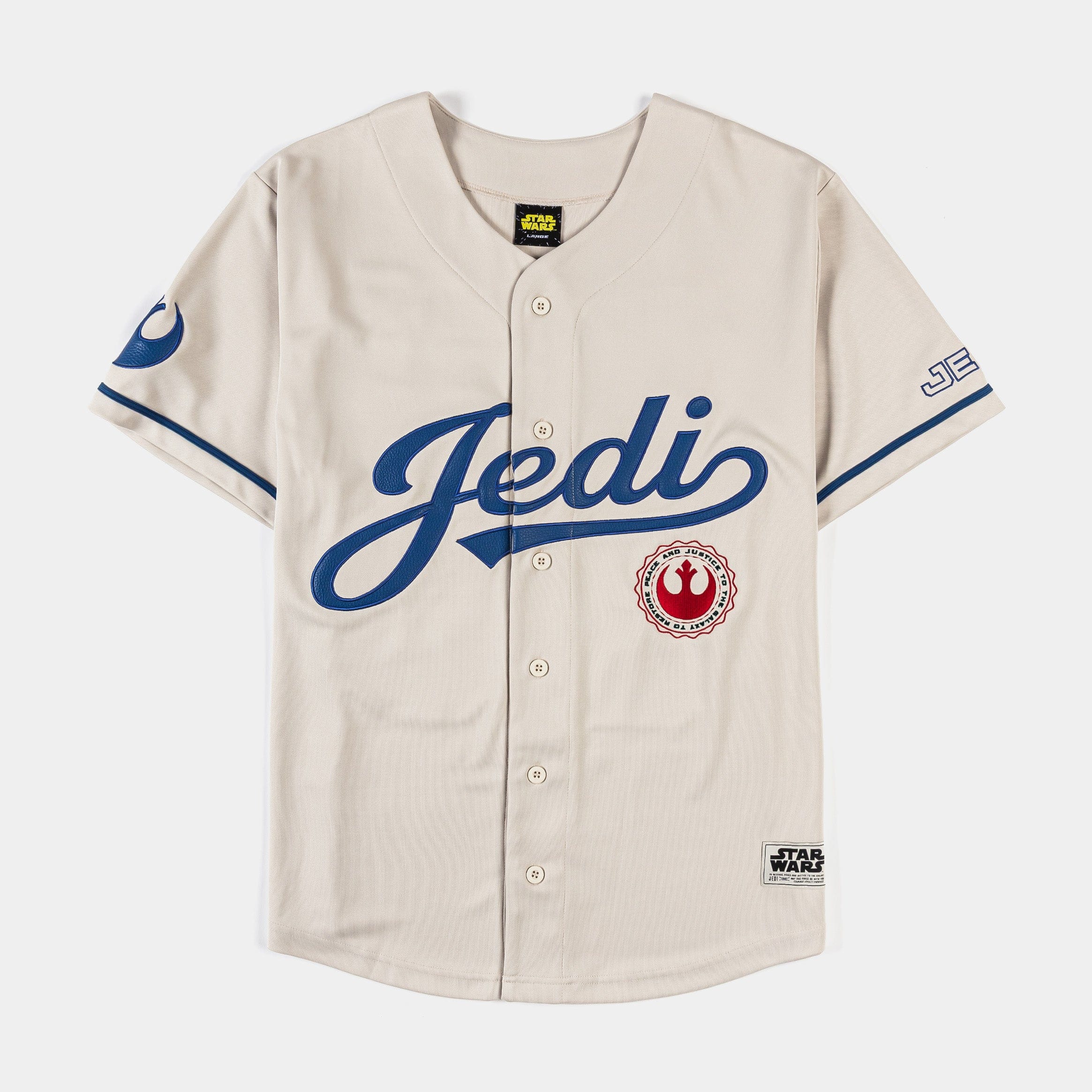 STAR WARS x SP Star Wars By Shoe Palace Jedi Baseball Mens Jersey (Cream/Blue)