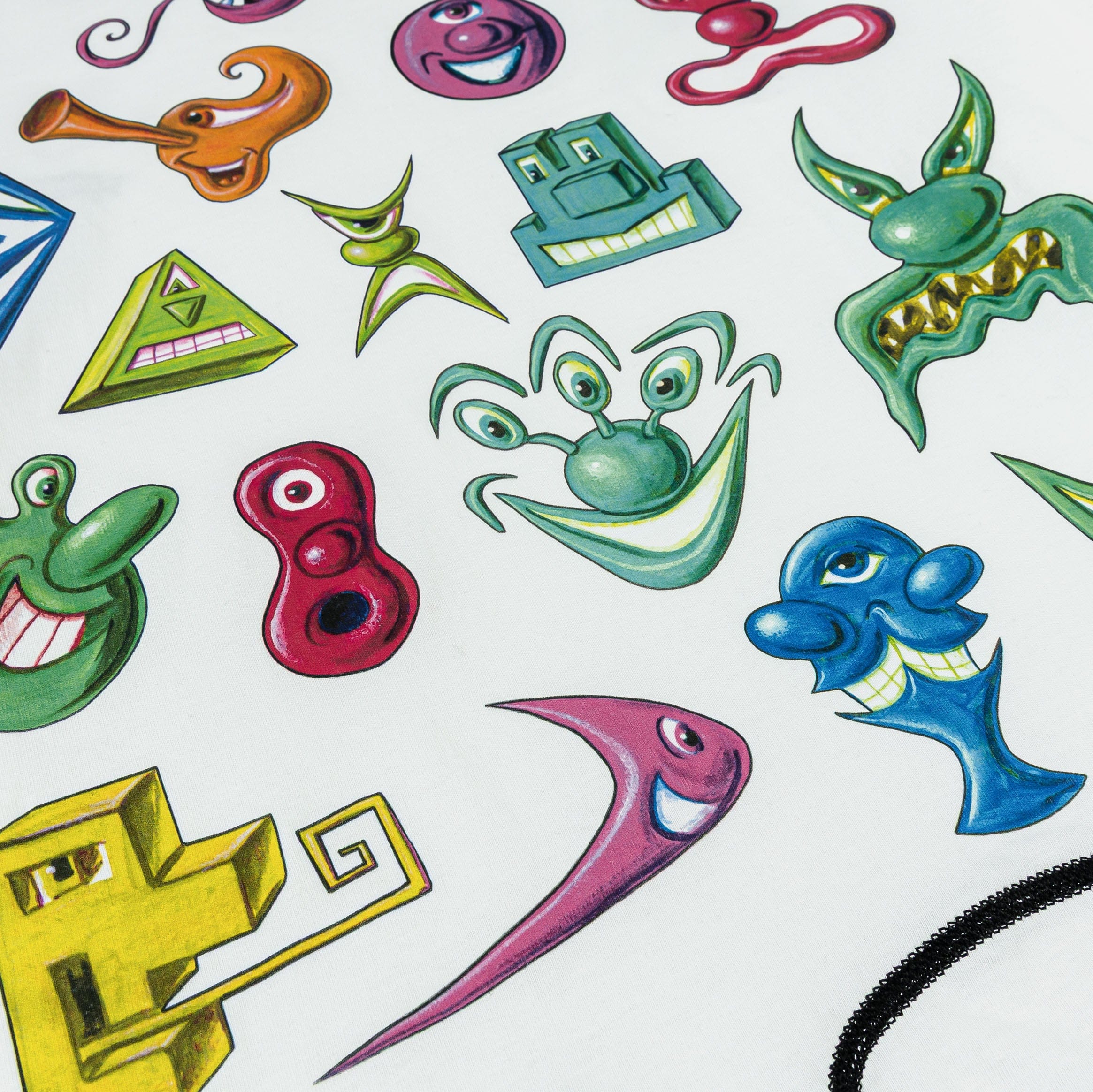 KENNY Scharf x SP SP x Kenny Scharf Mens Short Sleeve Shirt (White/Multicolor)