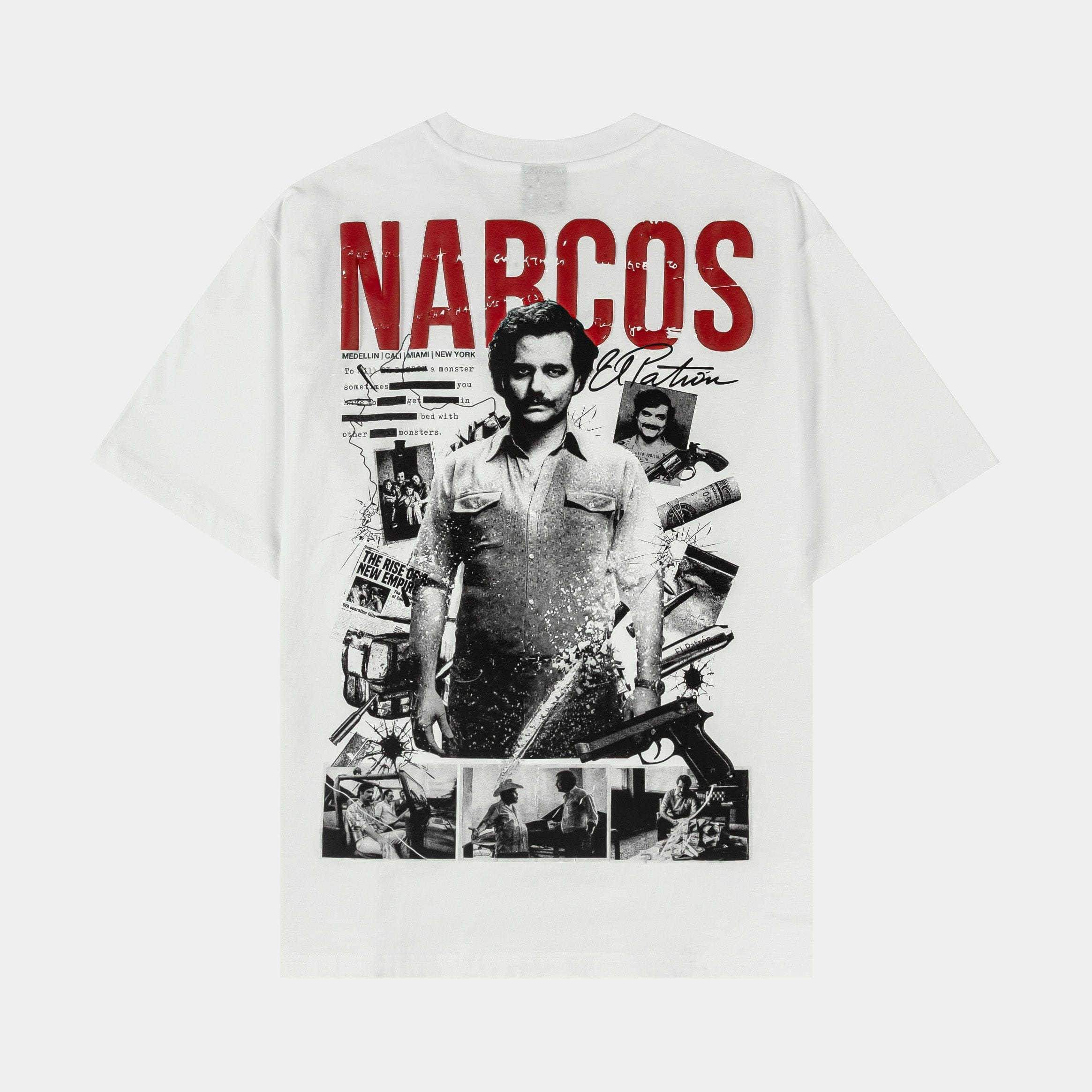 Narcos x SP SP x Narcos Mens Short Sleeve Shirt (White/Red)