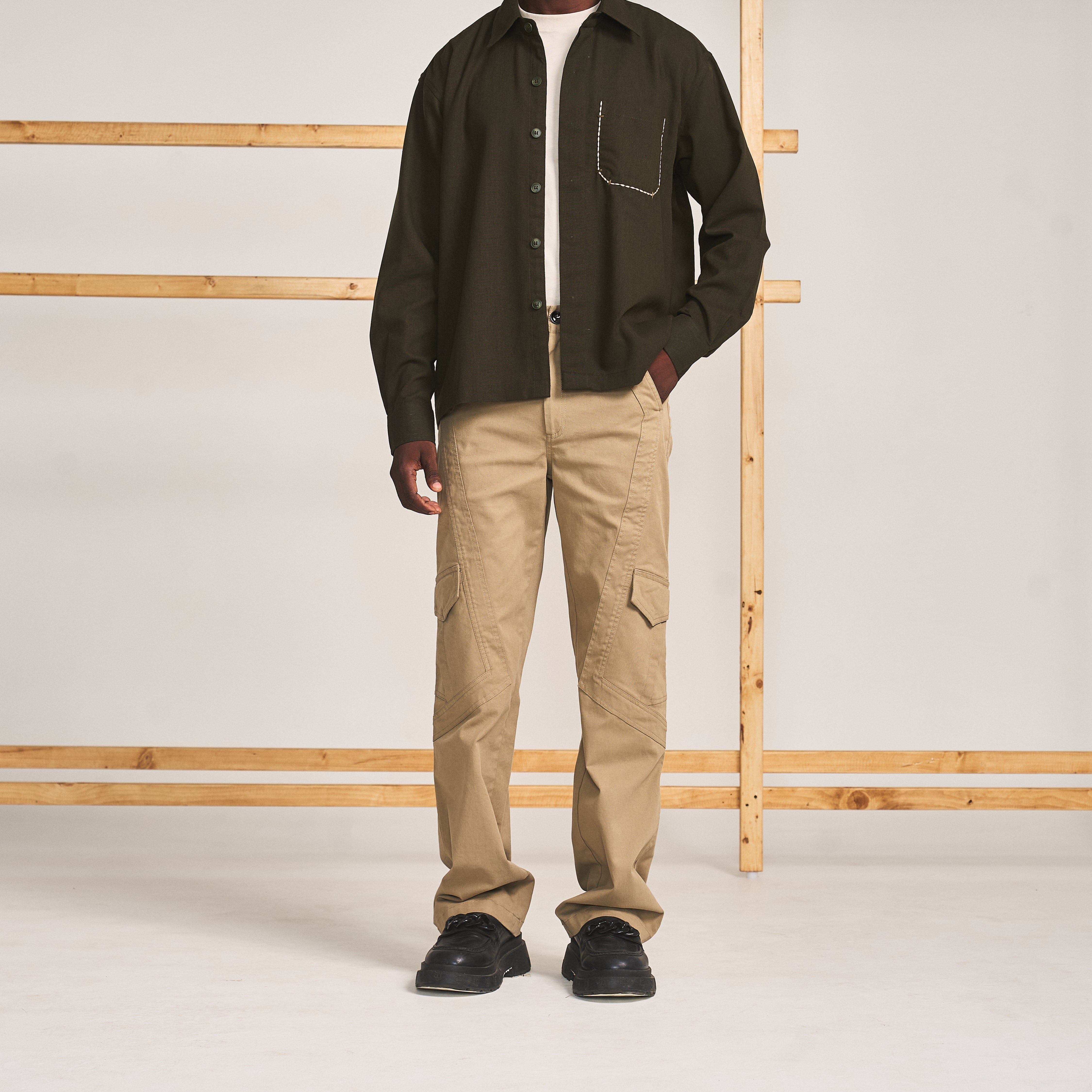 Warping Theories OUT SEAM PANEL CARGO - KHAKI