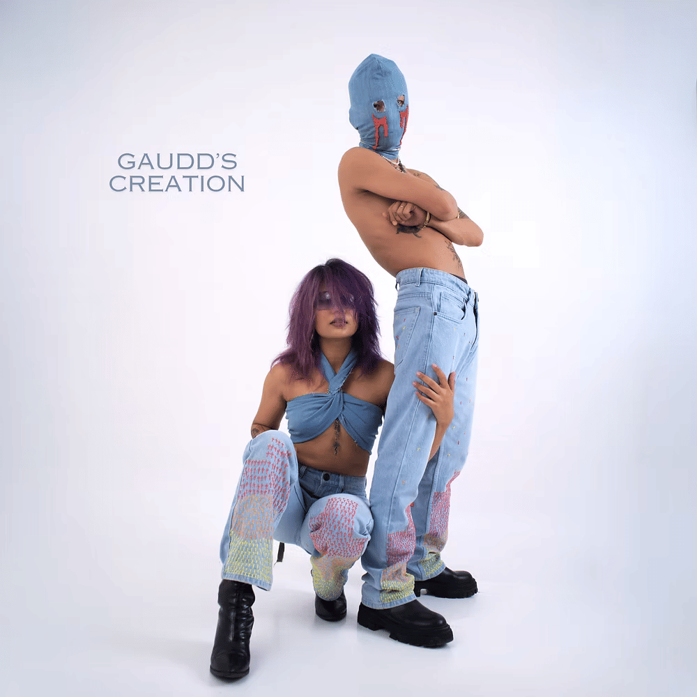 Gauddly Crossfire Hand embroidered Denim Jeans