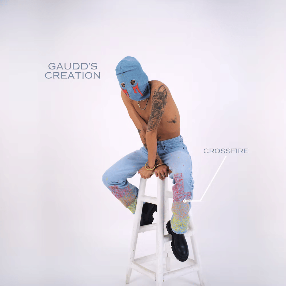 Gauddly Crossfire Hand embroidered Denim Jeans