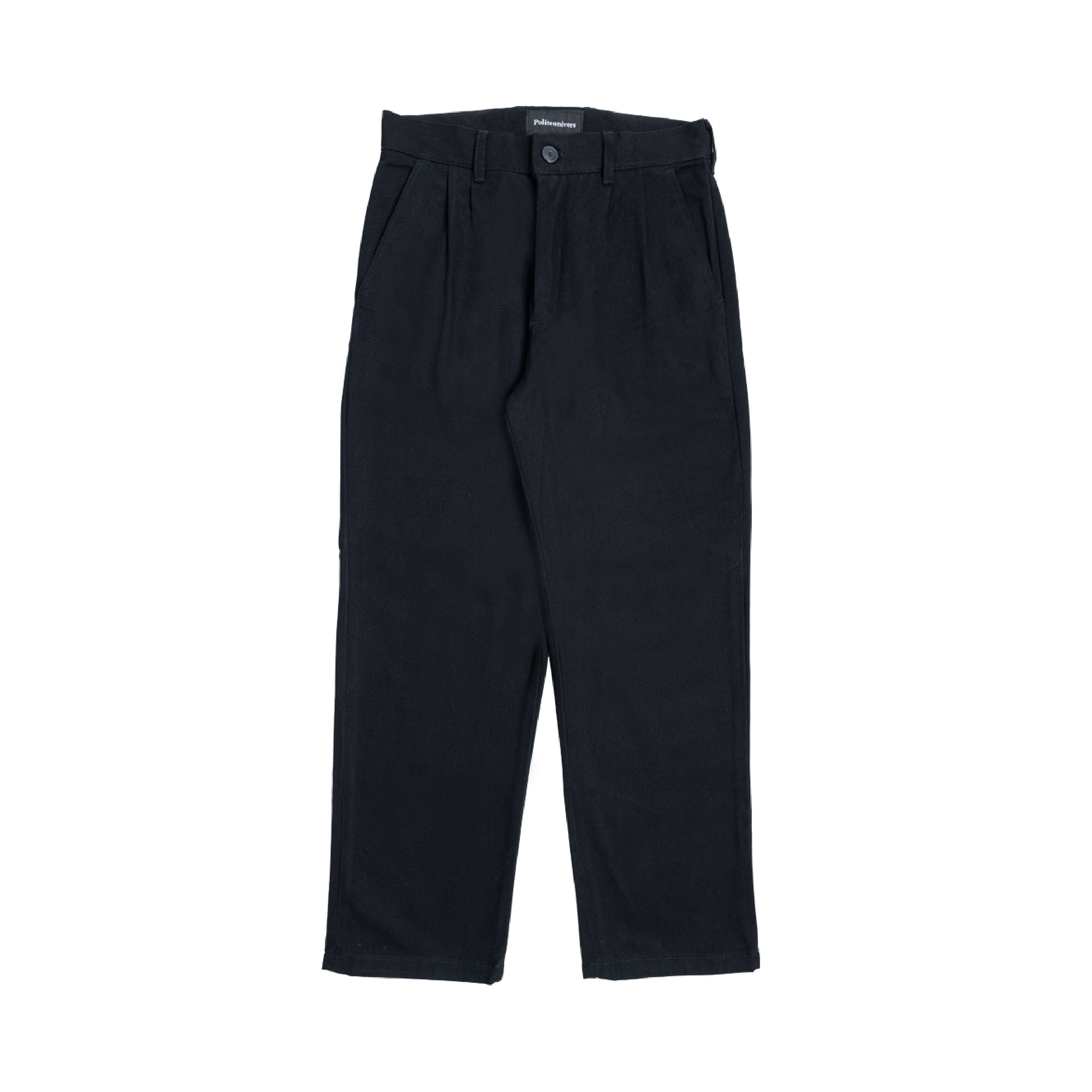 Politeunivers Double Pleated Twill Pants - Black