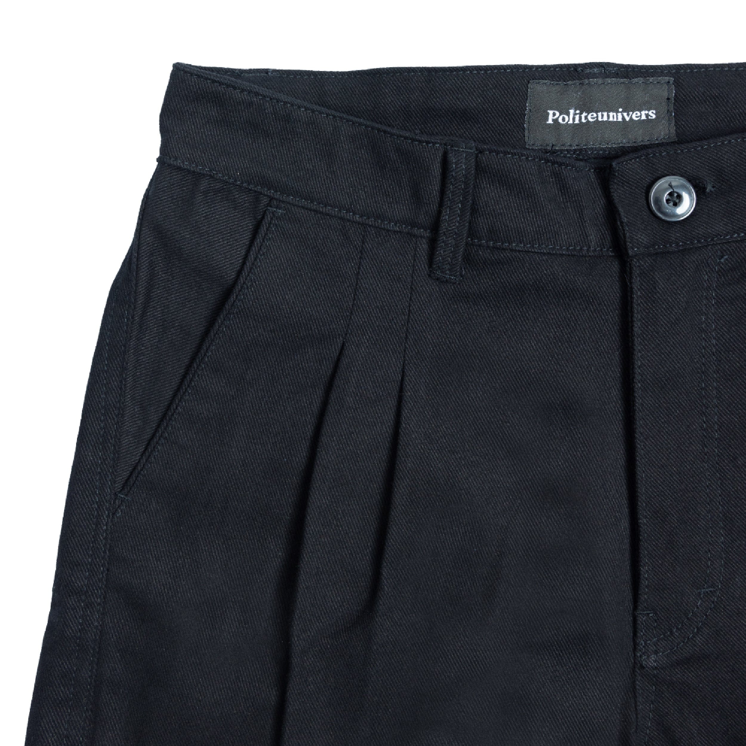 Politeunivers Double Pleated Twill Pants - Black