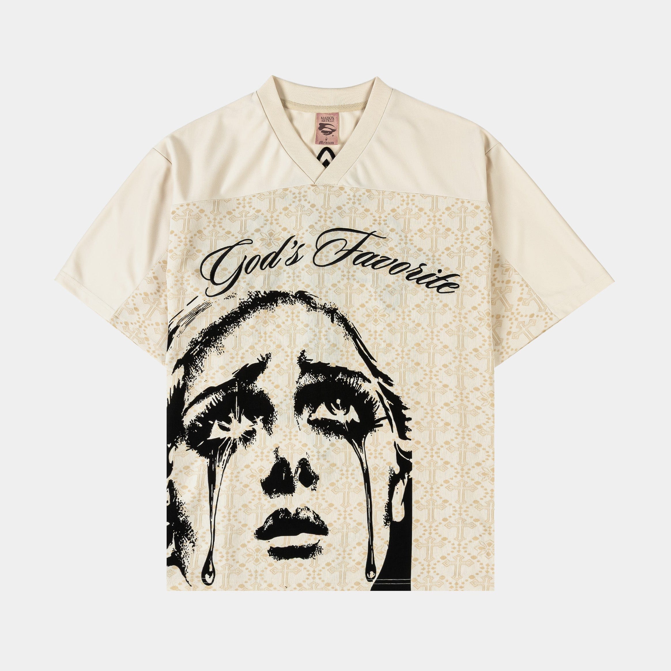Maison Article God's Favorite Mesh Womens Jersey (Cream/Black)