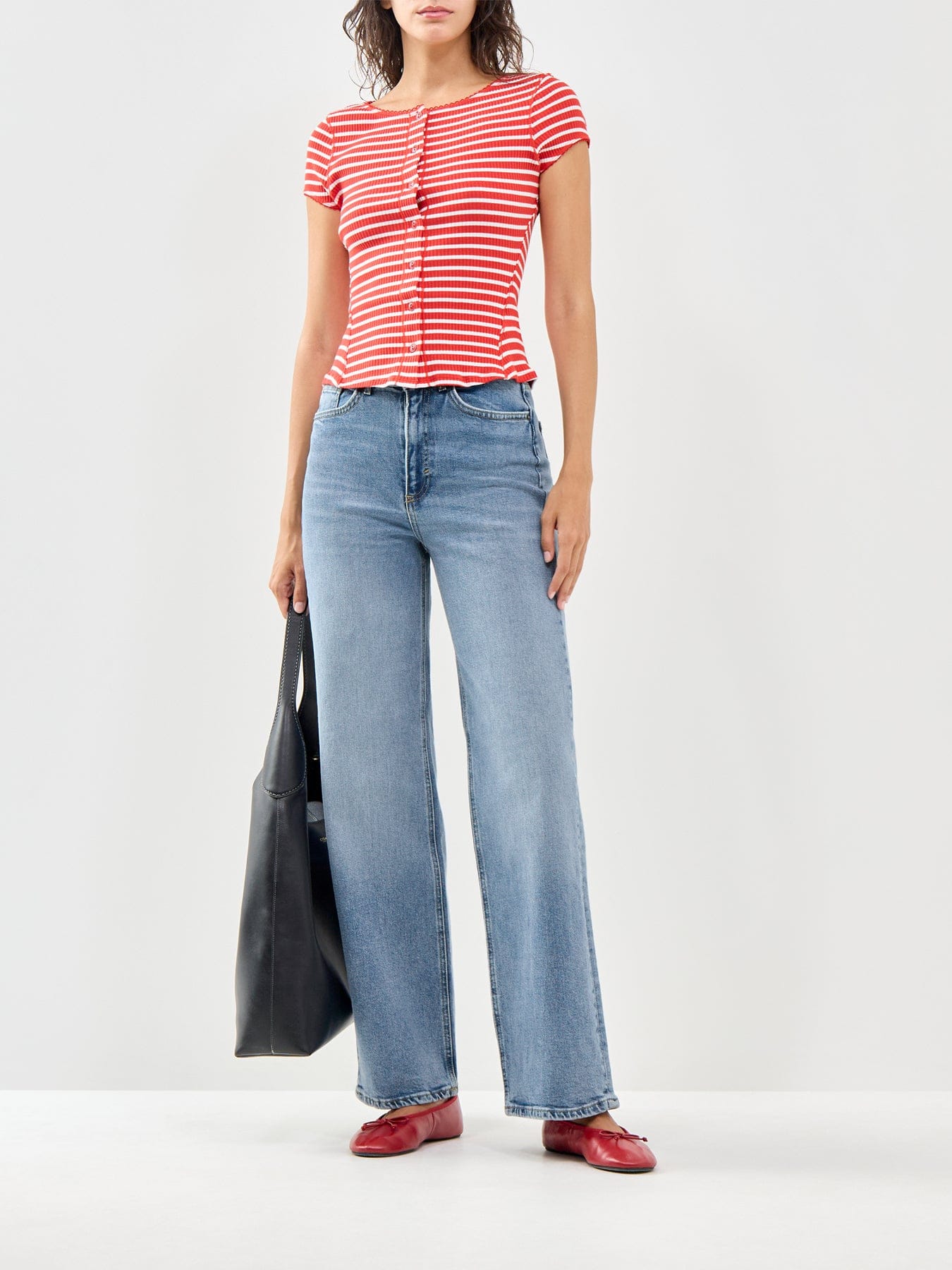 Free People Most Wanted Striped Cardigan Red