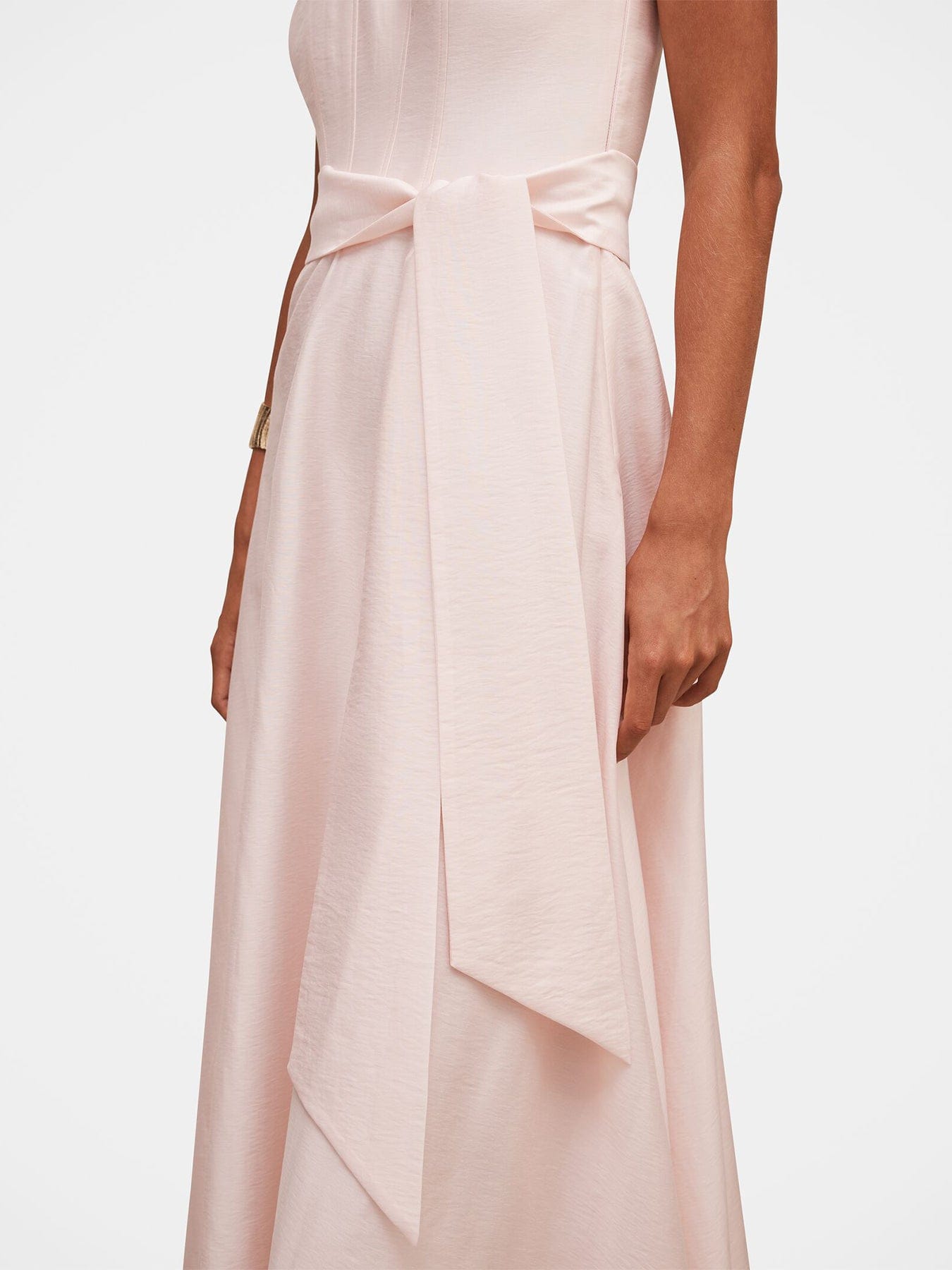 Forever New Daniella Strapless Midi Dress Pink