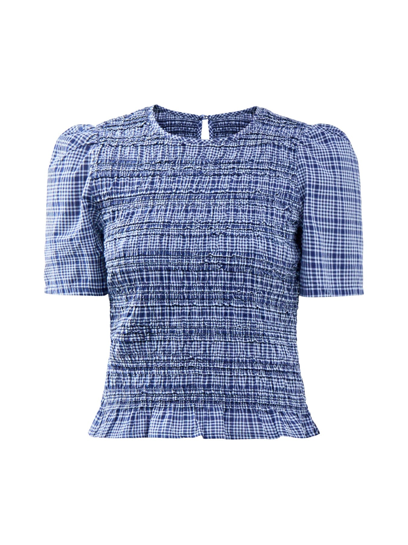 Nobody's Child Nat Shirred Blouse Blue
