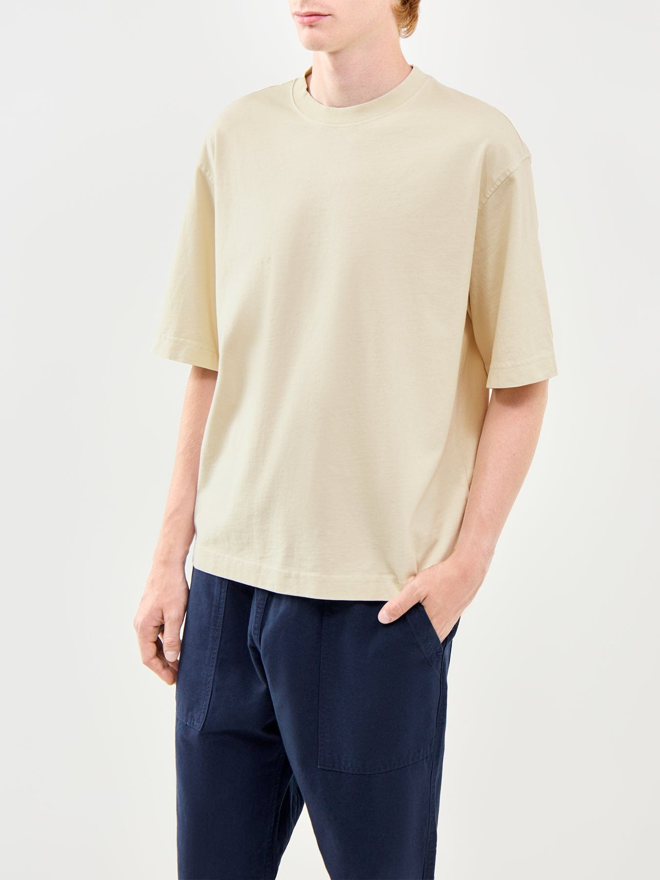 Selected Boxy Fit T - Shirt Cream