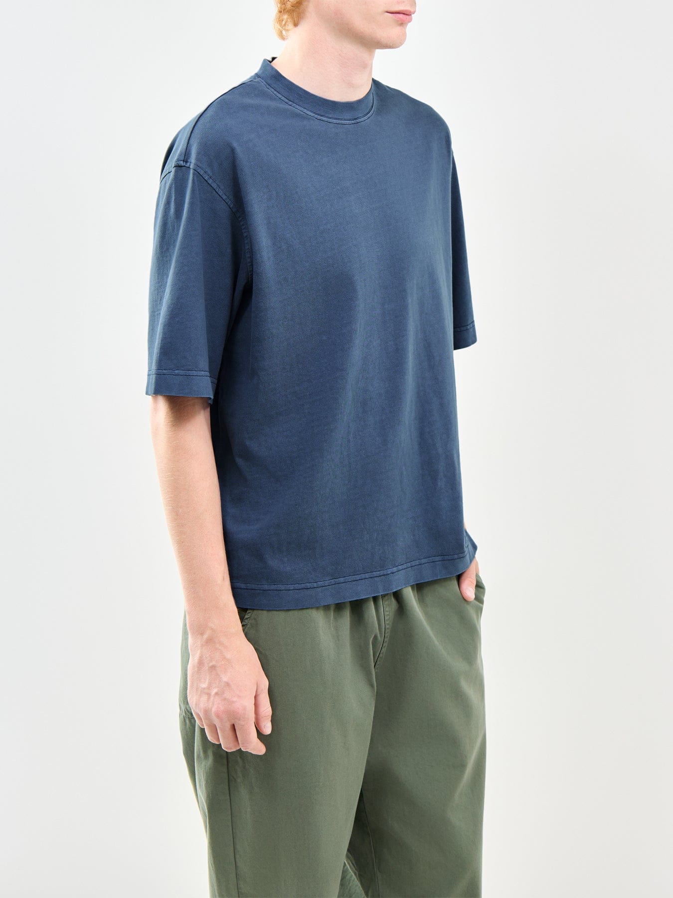 Selected Boxy Fit T - Shirt Blue