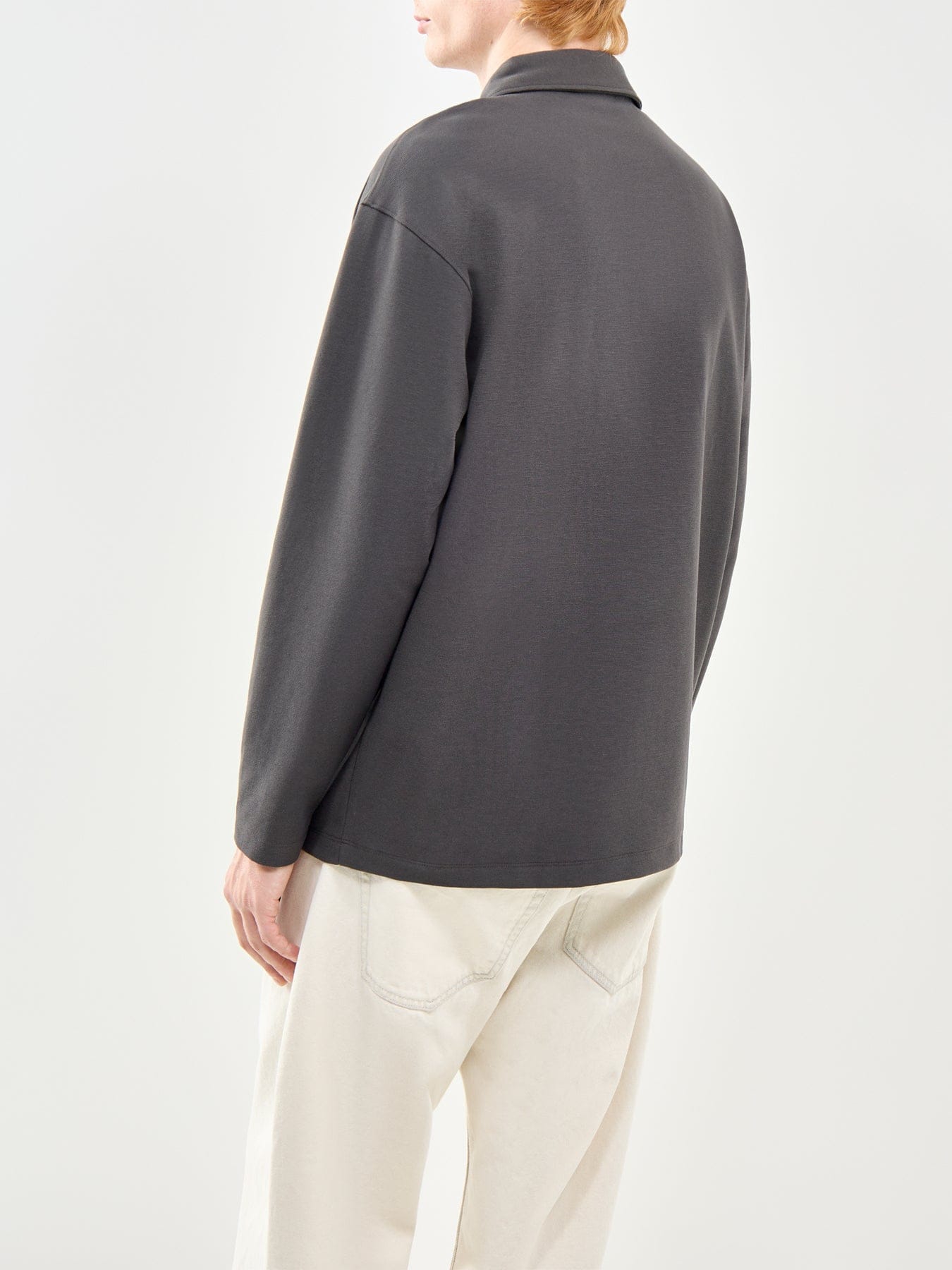 Selected Relax Aiden Long Sleeve Polo Shirt Black