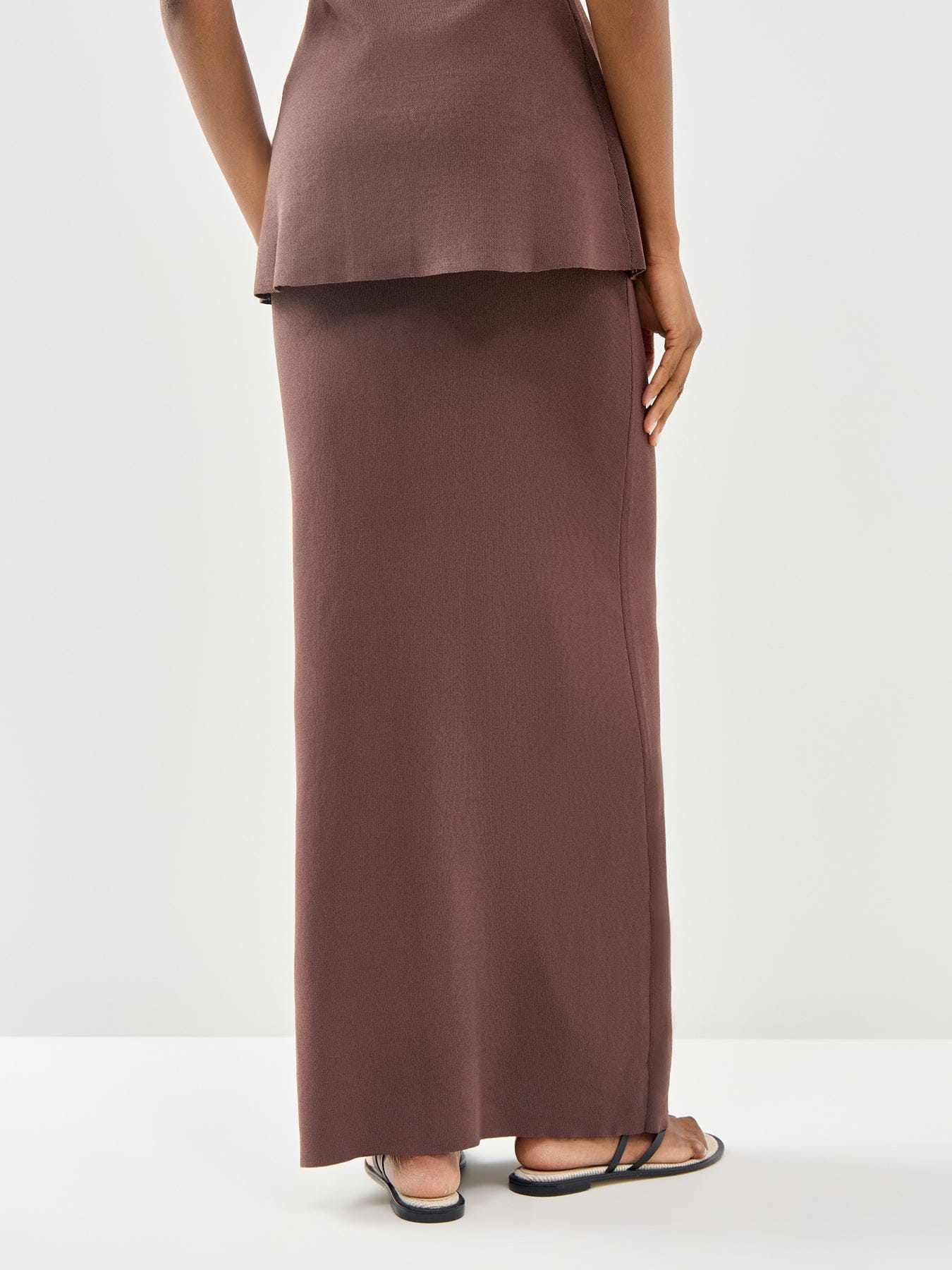 Pretty Lavish Lilah Maxi Skirt Brown
