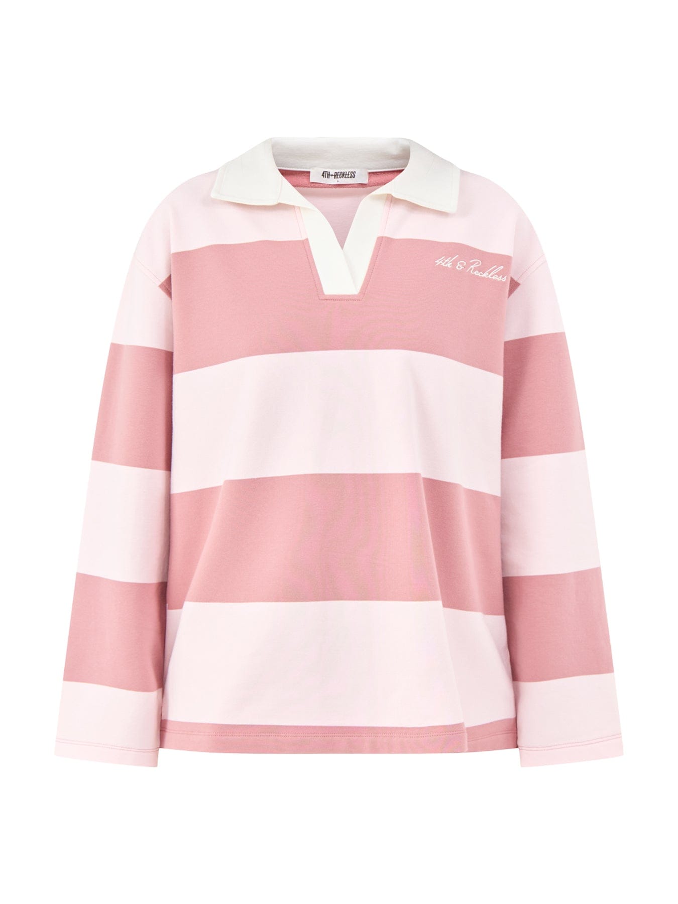 4th & Reckless Hailey Long Sleeve Polo Shirt Multi