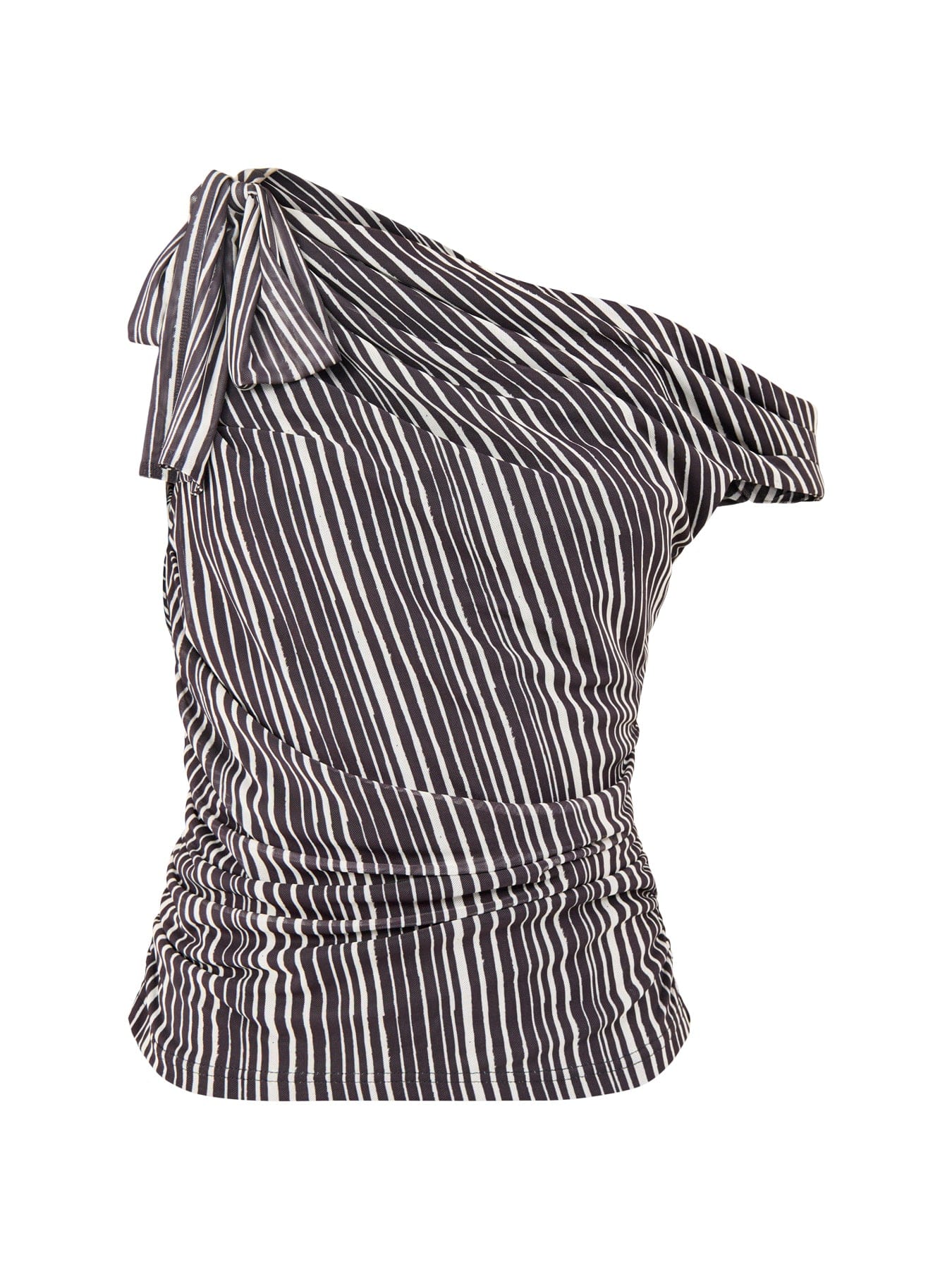 Pretty Lavish Shea Off Shoulder Jersey Tie Top Black
