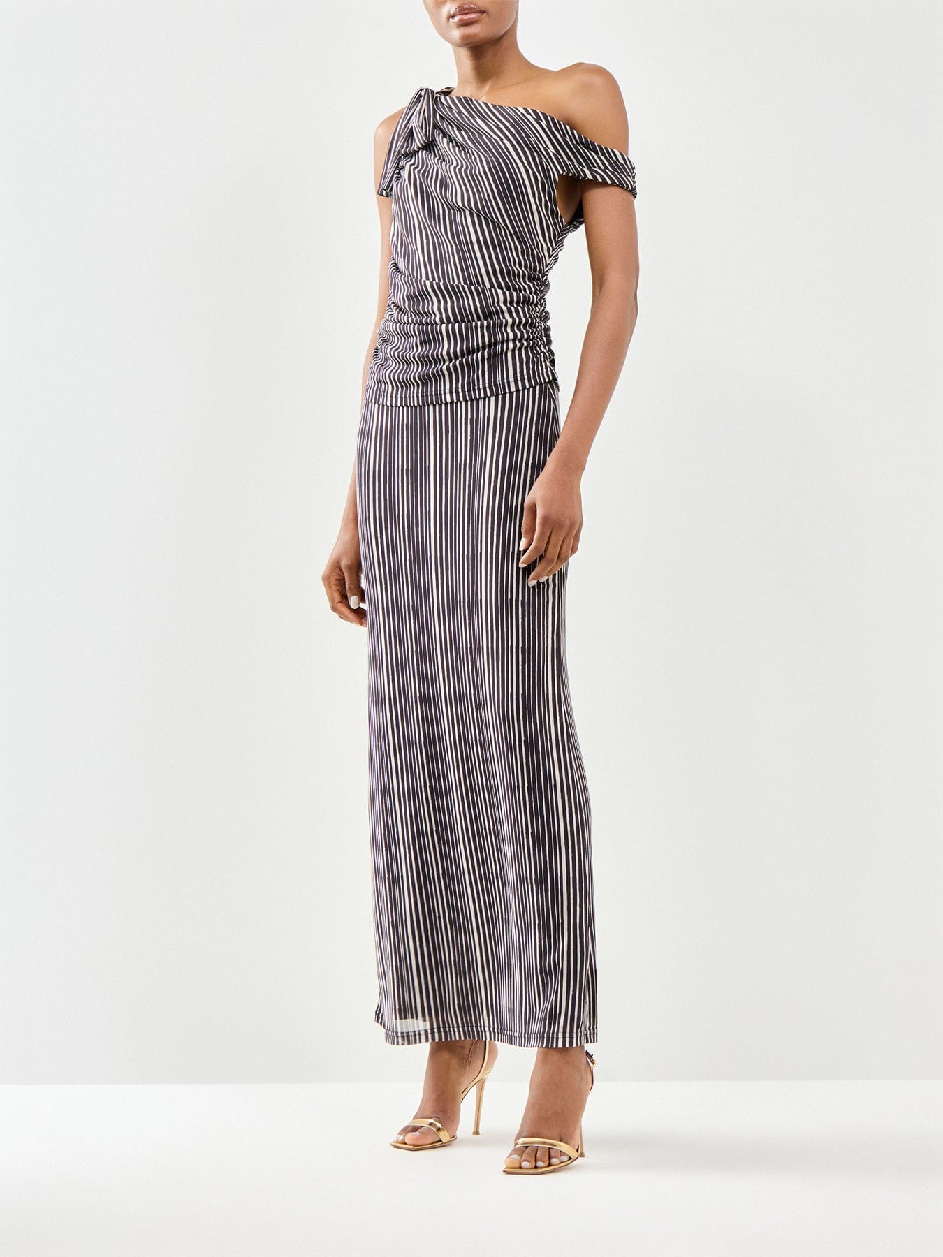 Pretty Lavish Shea Jersey Maxi Skirt Black