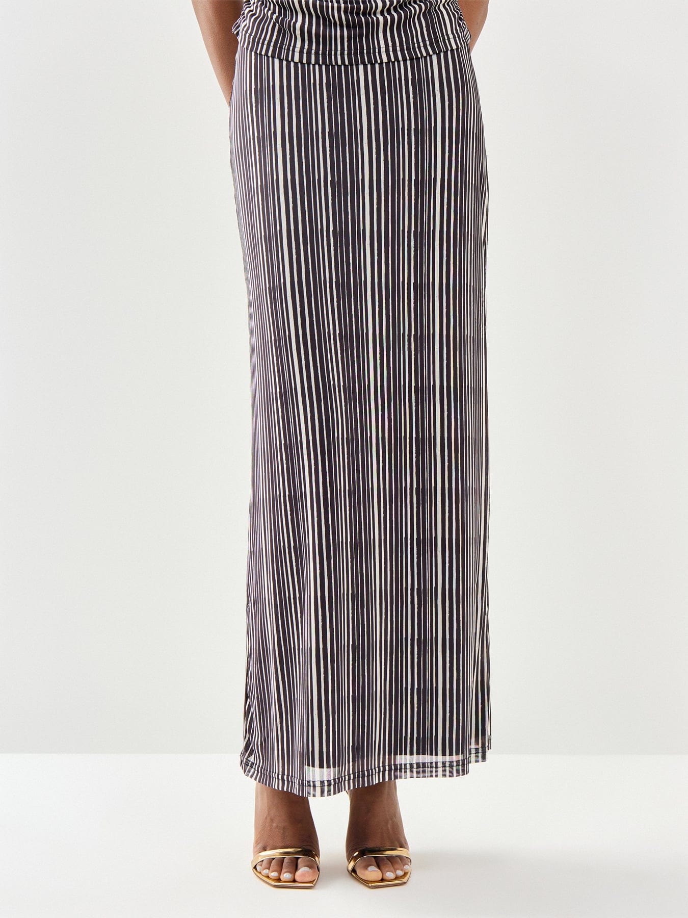 Pretty Lavish Shea Jersey Maxi Skirt Black
