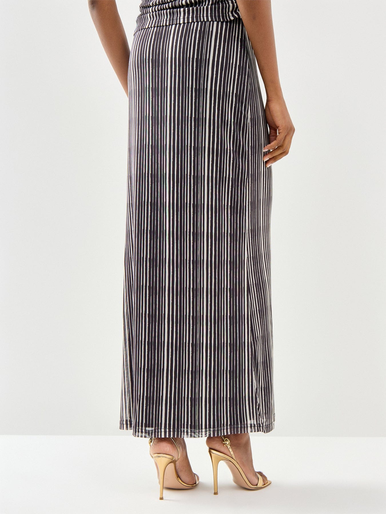 Pretty Lavish Shea Jersey Maxi Skirt Black