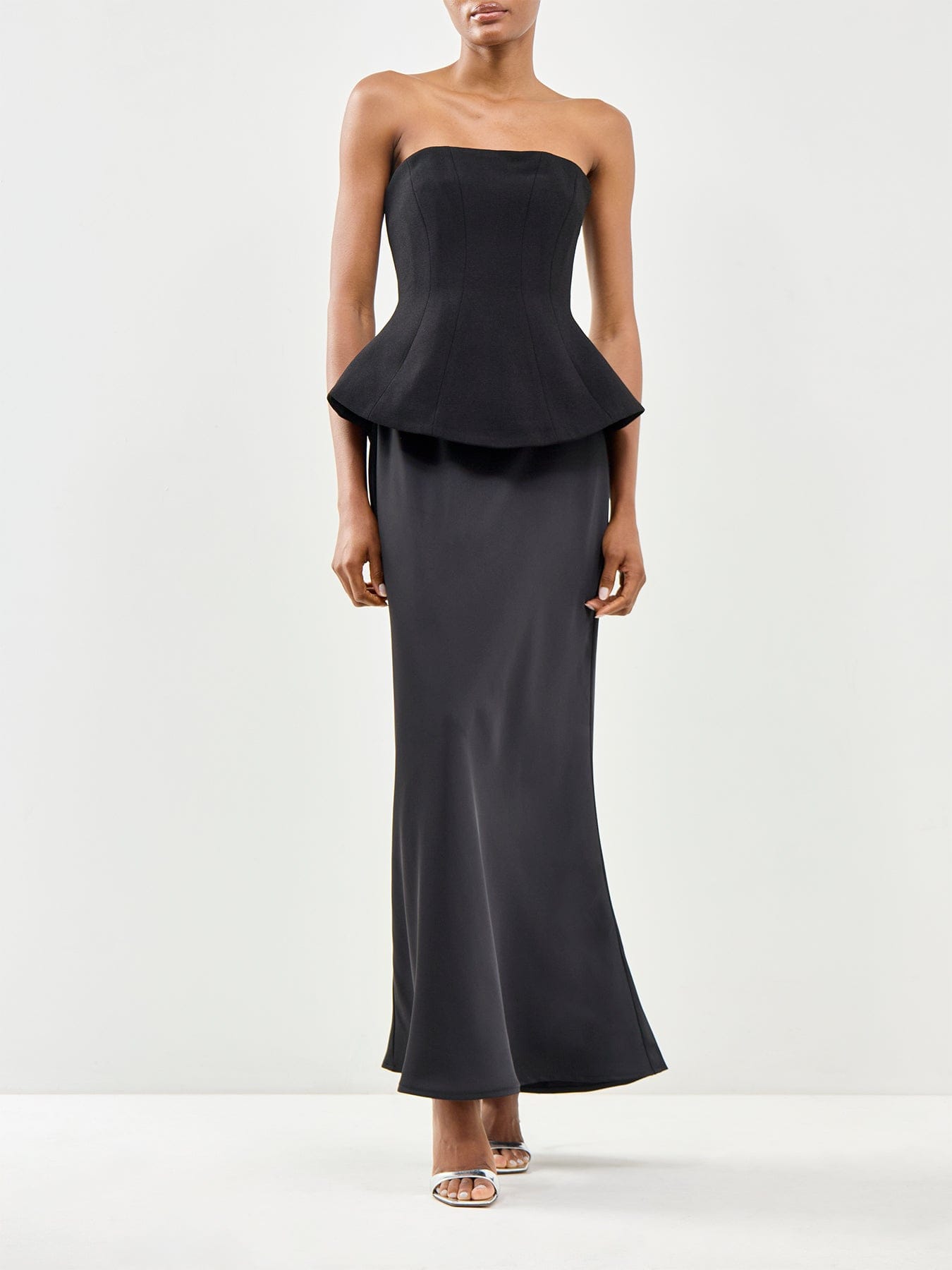 Club L London Ohio Maxi Strapless Dress Black