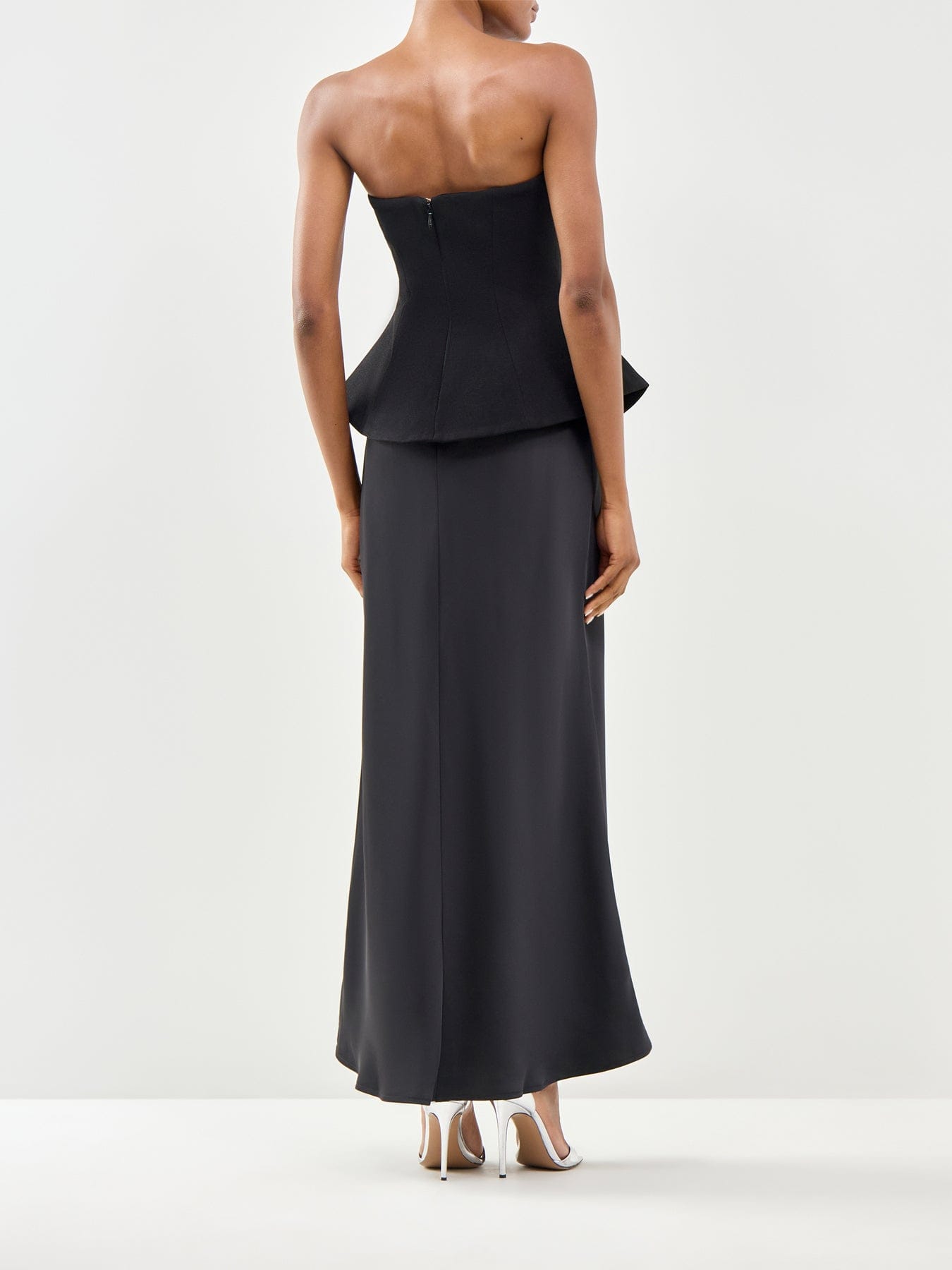Club L London Ohio Maxi Strapless Dress Black