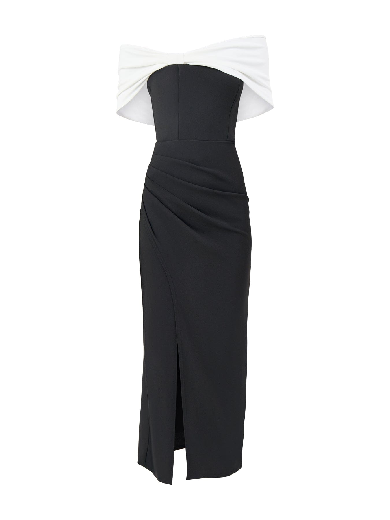 Club L London Eva Off The Shoulder Maxi Dress Black