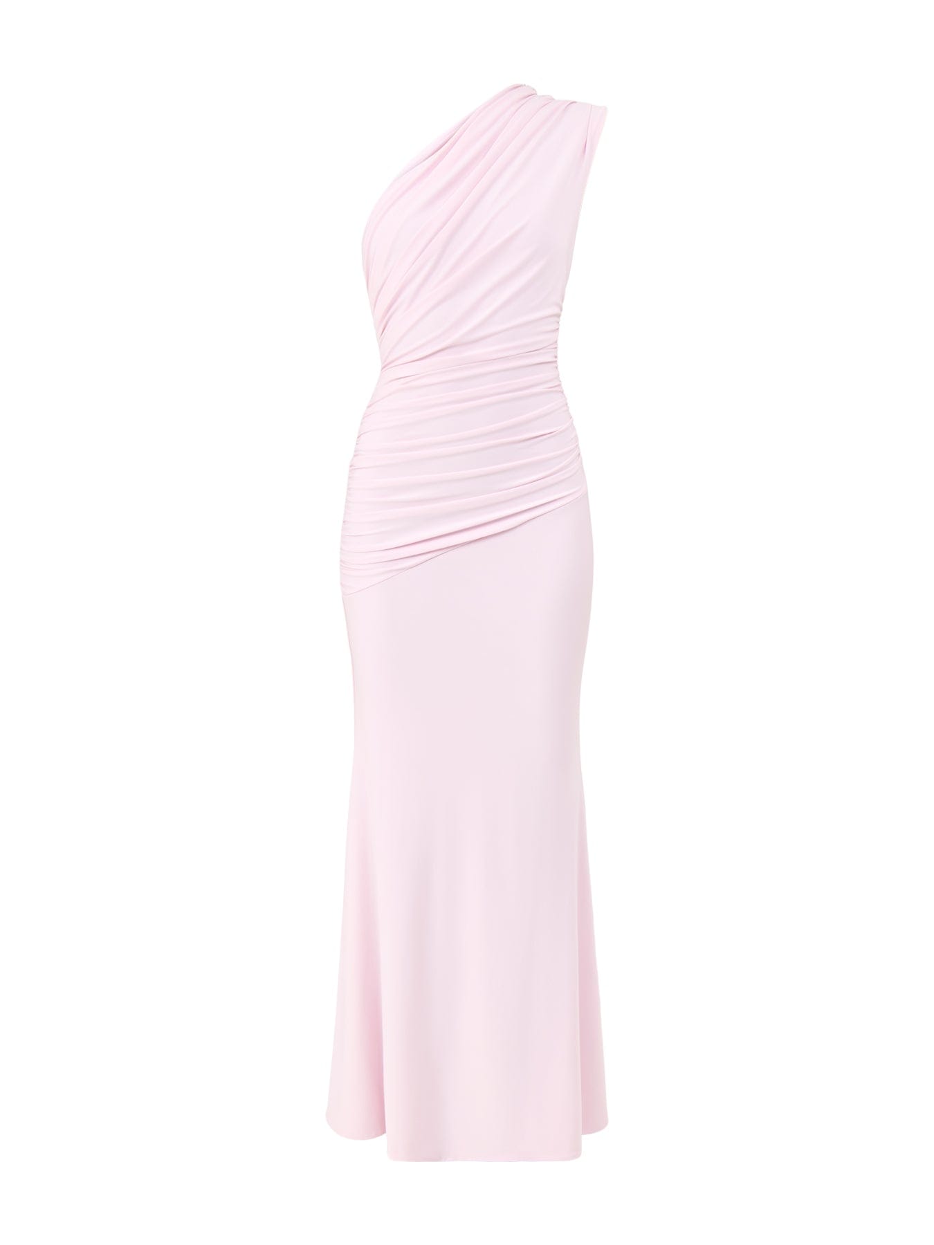 Club L London Mardi One Shoulder Gown Pink