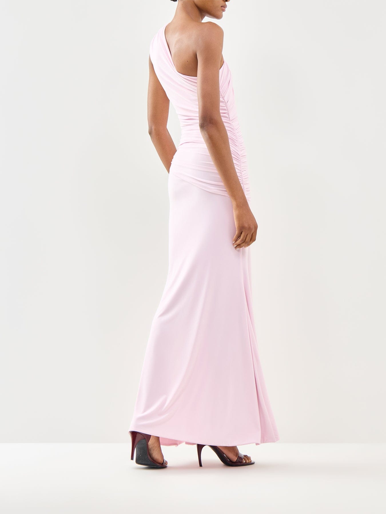 Club L London Mardi One Shoulder Gown Pink