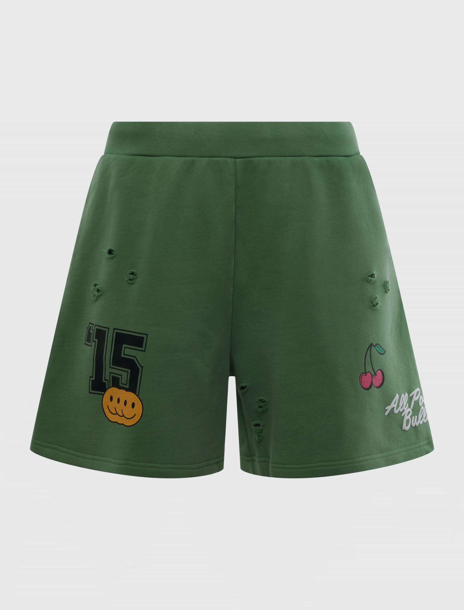 APB GREEN PATCH POCKET SWEATSHORTS