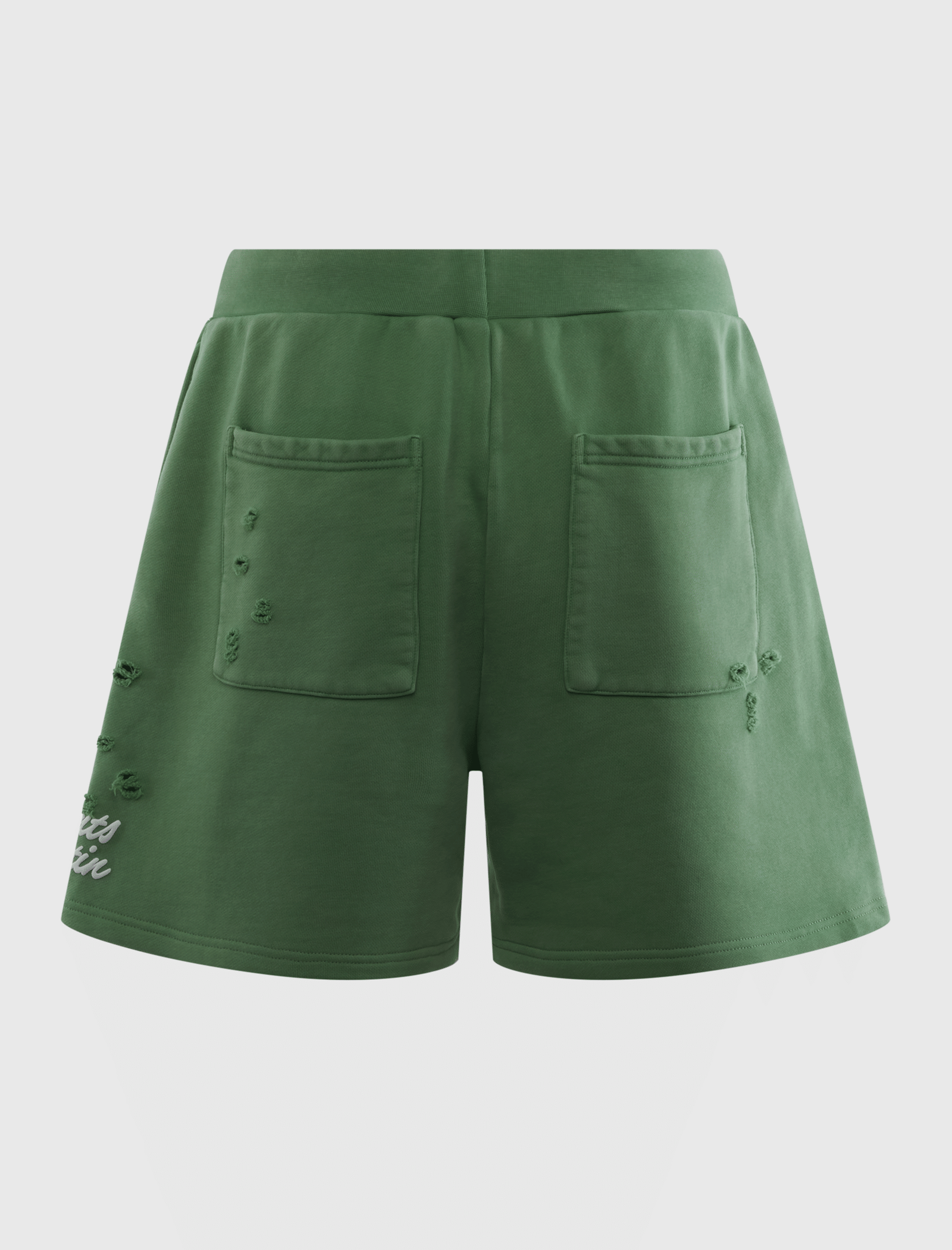 APB GREEN PATCH POCKET SWEATSHORTS