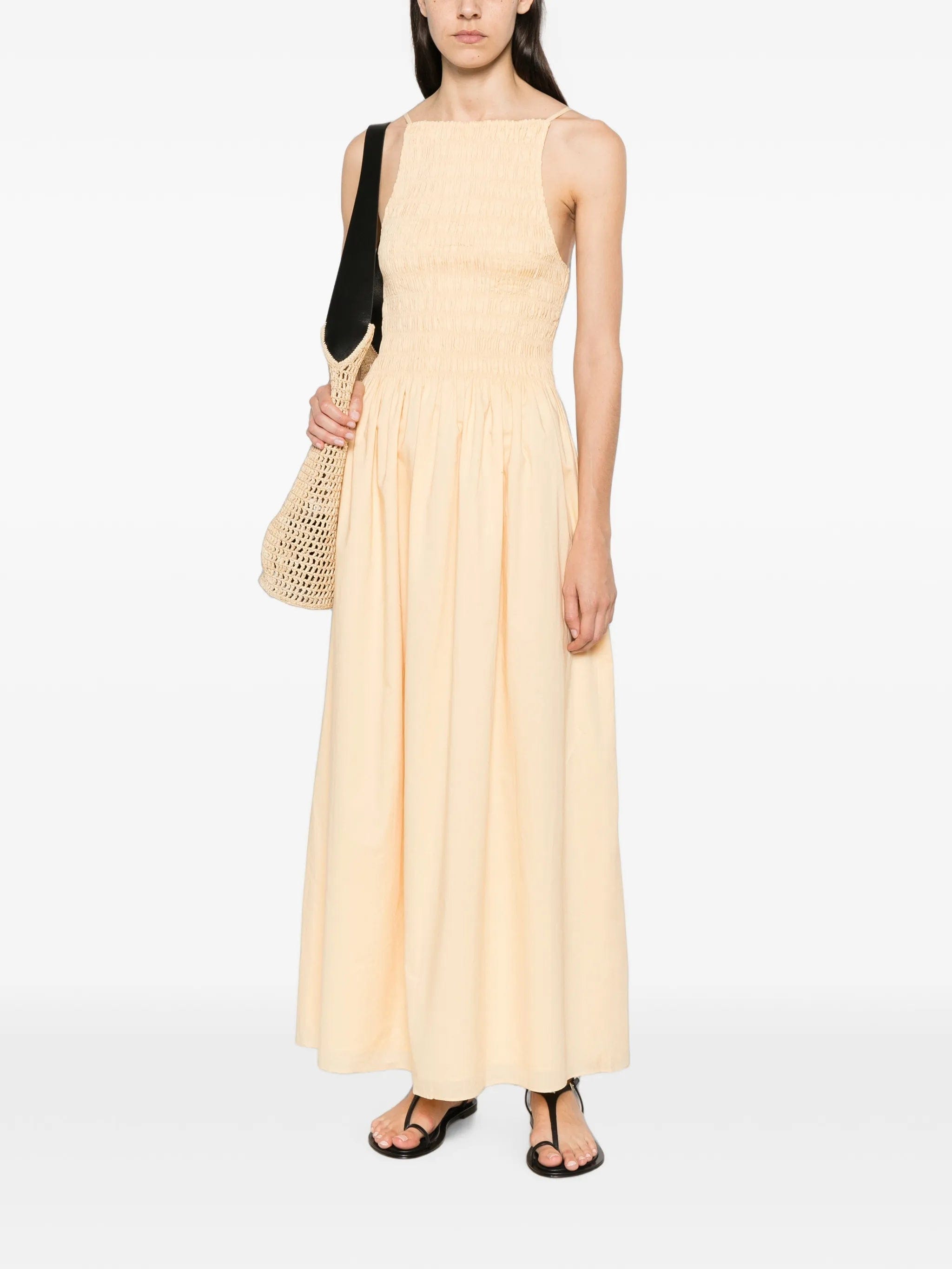Faithfull Laia shirred - bodice maxi dress