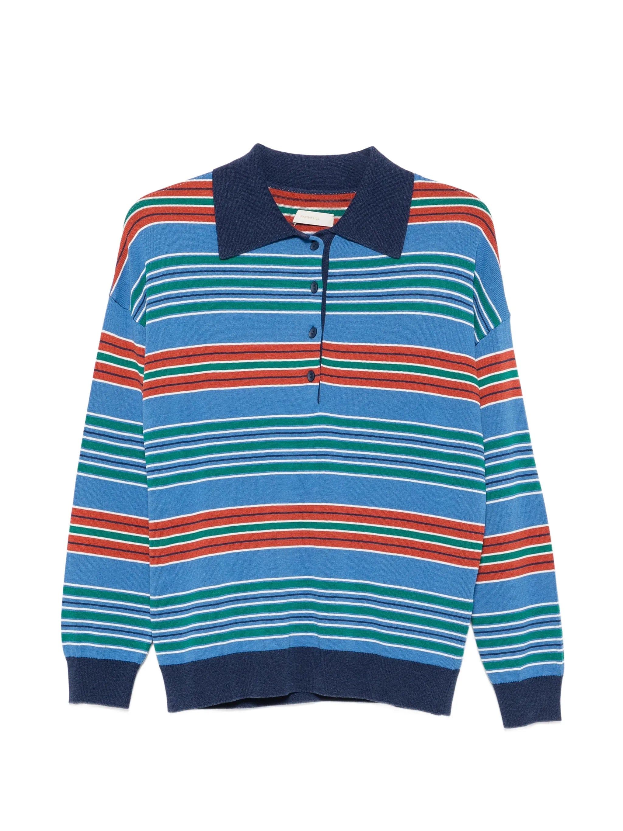 Faithfull striped oversized polo shirt