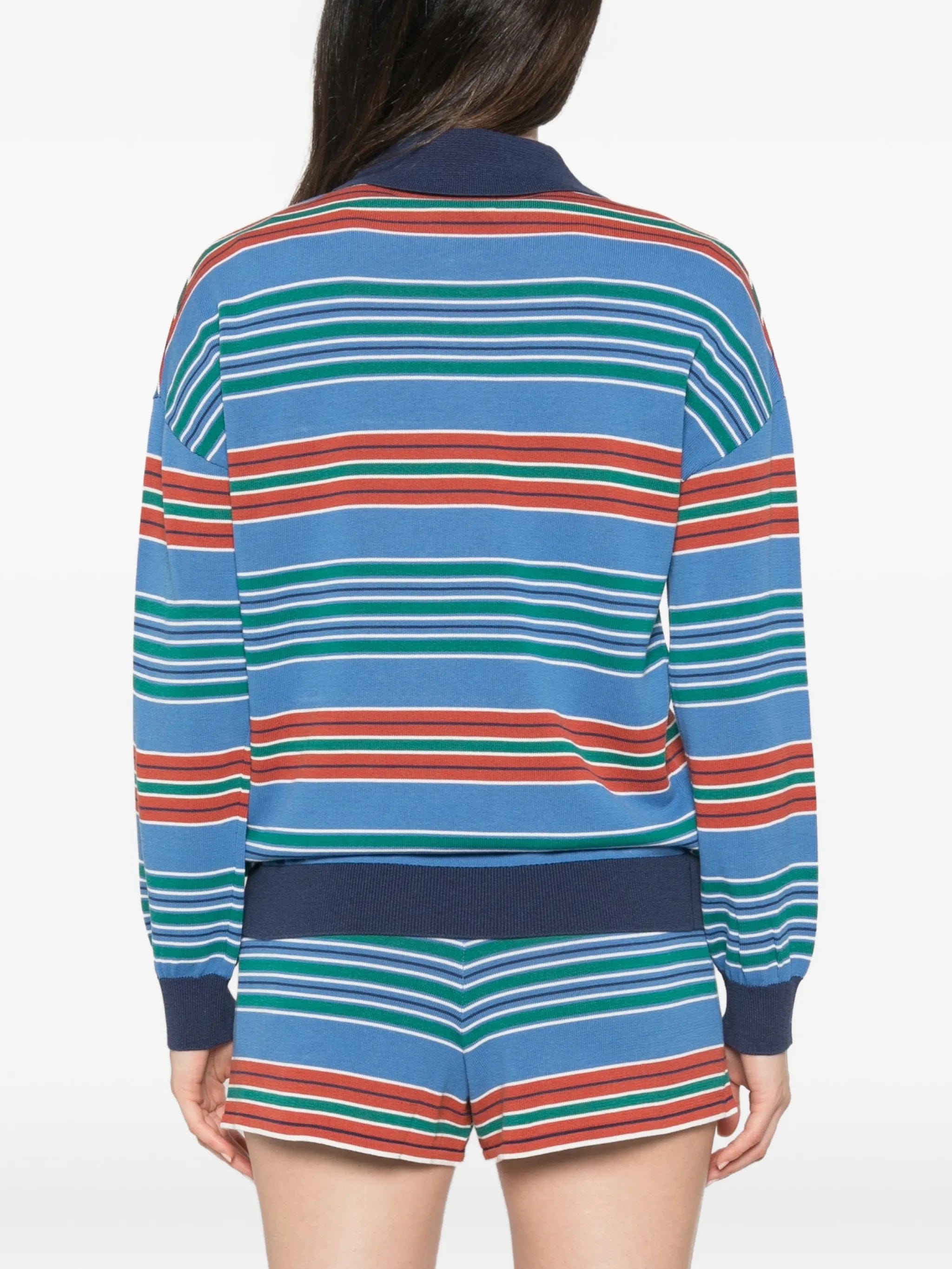 Faithfull striped oversized polo shirt