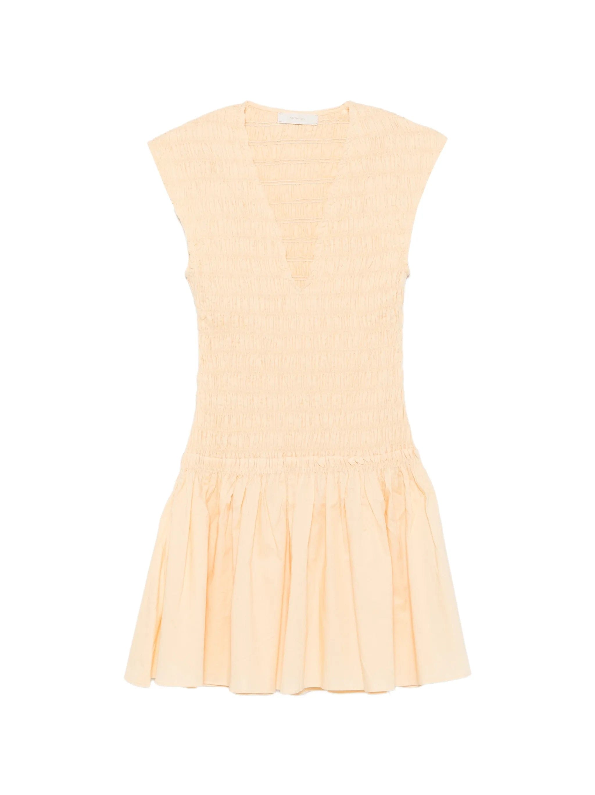 Faithfull Carmen shirred - bodice mini dress