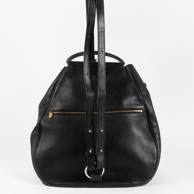 Delvaux Black Leather Lucifer Backpack