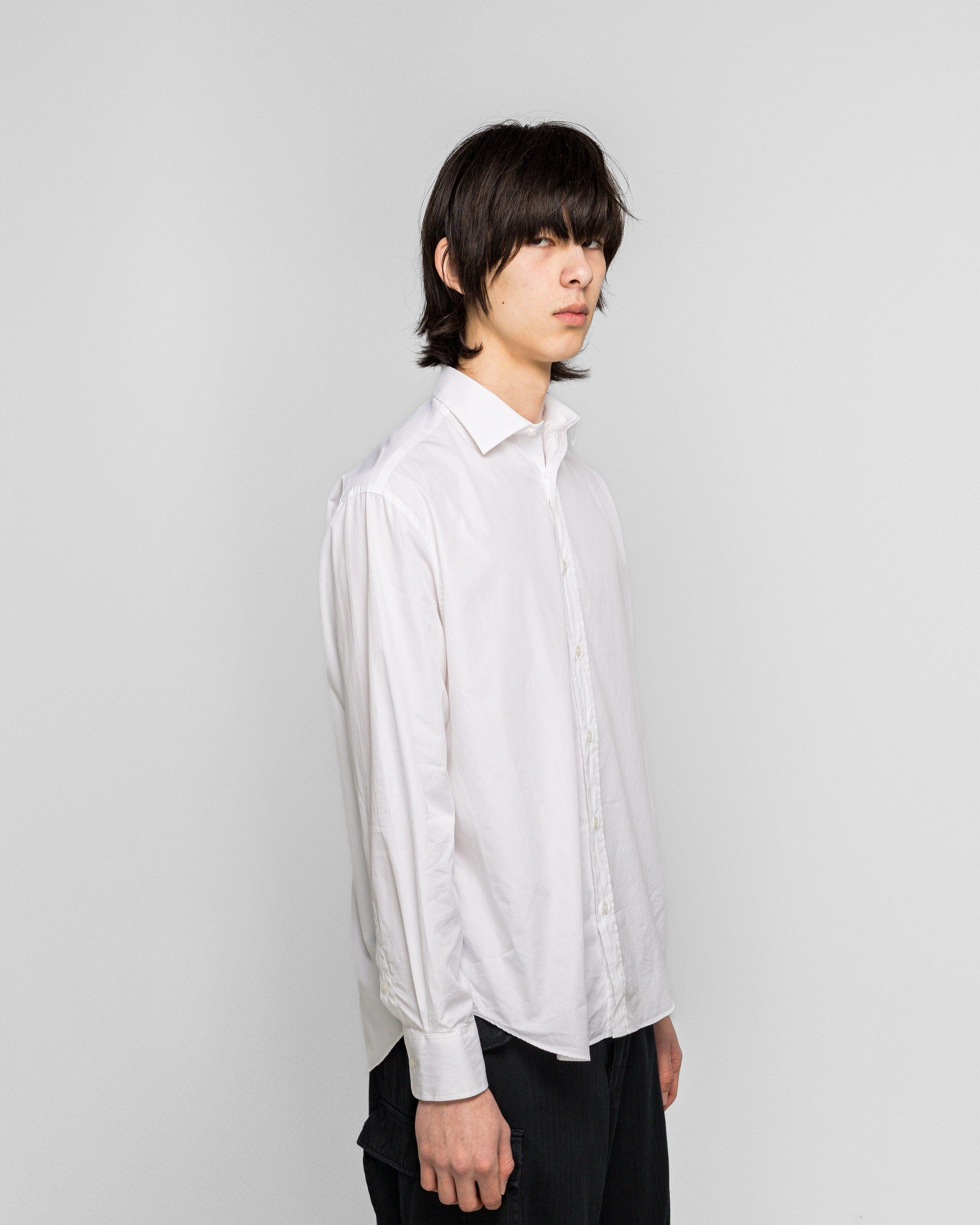 A.presse Spread Collar Shirts - White