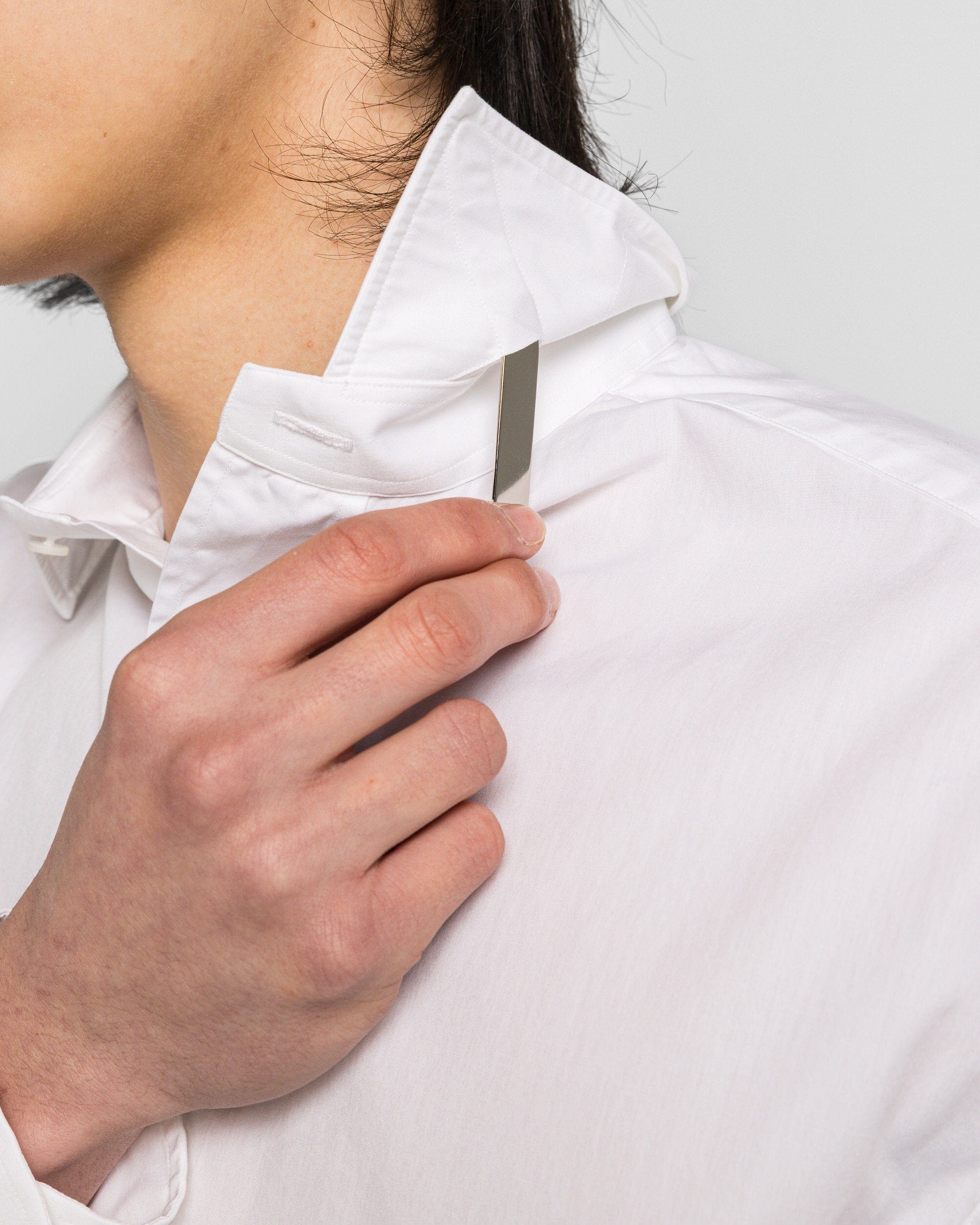 A.presse Spread Collar Shirts - White