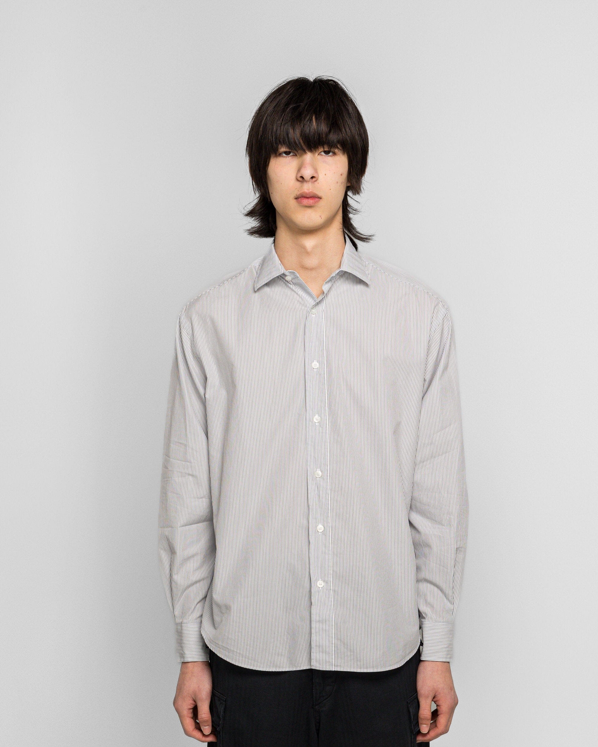A.presse Spread Collar Shirts - Grey