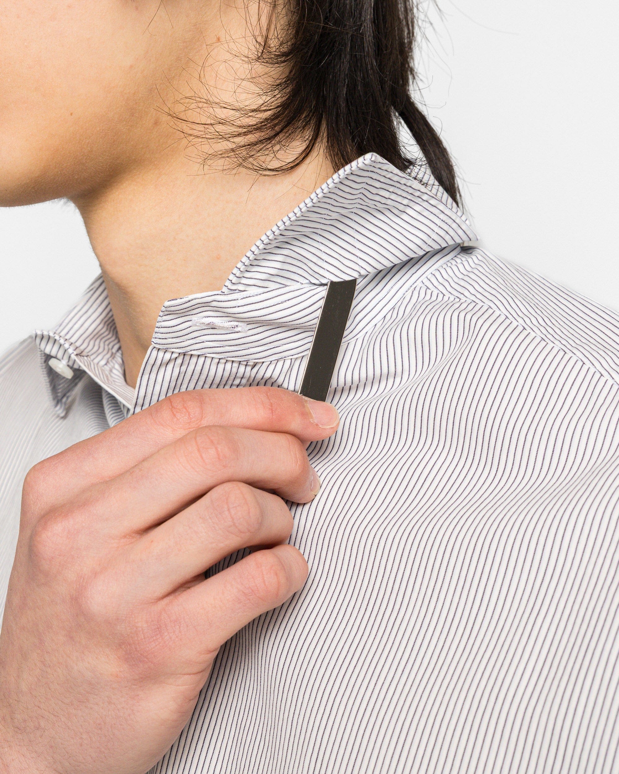 A.presse Spread Collar Shirts - Grey