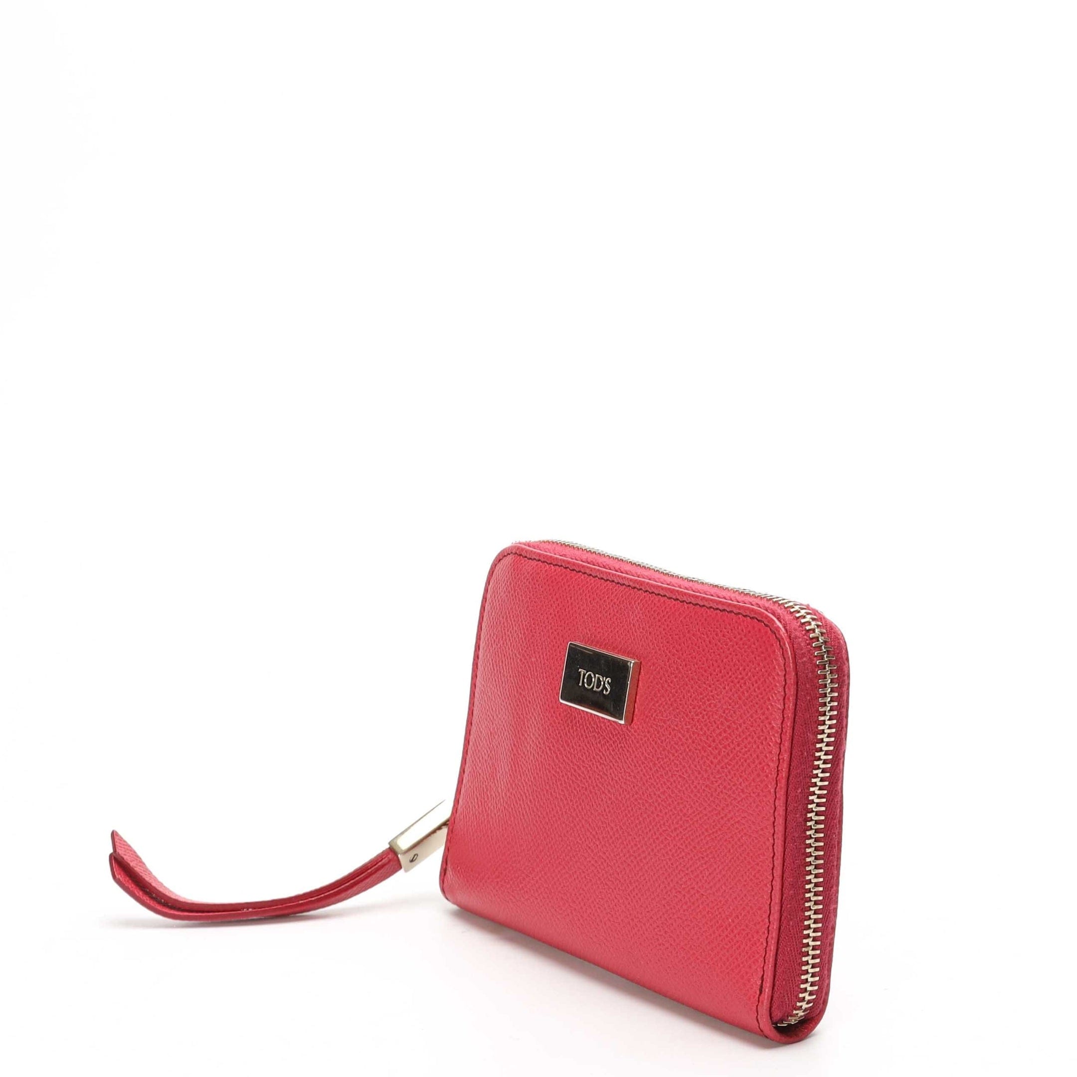 Tods Pink Zip Around Wallet