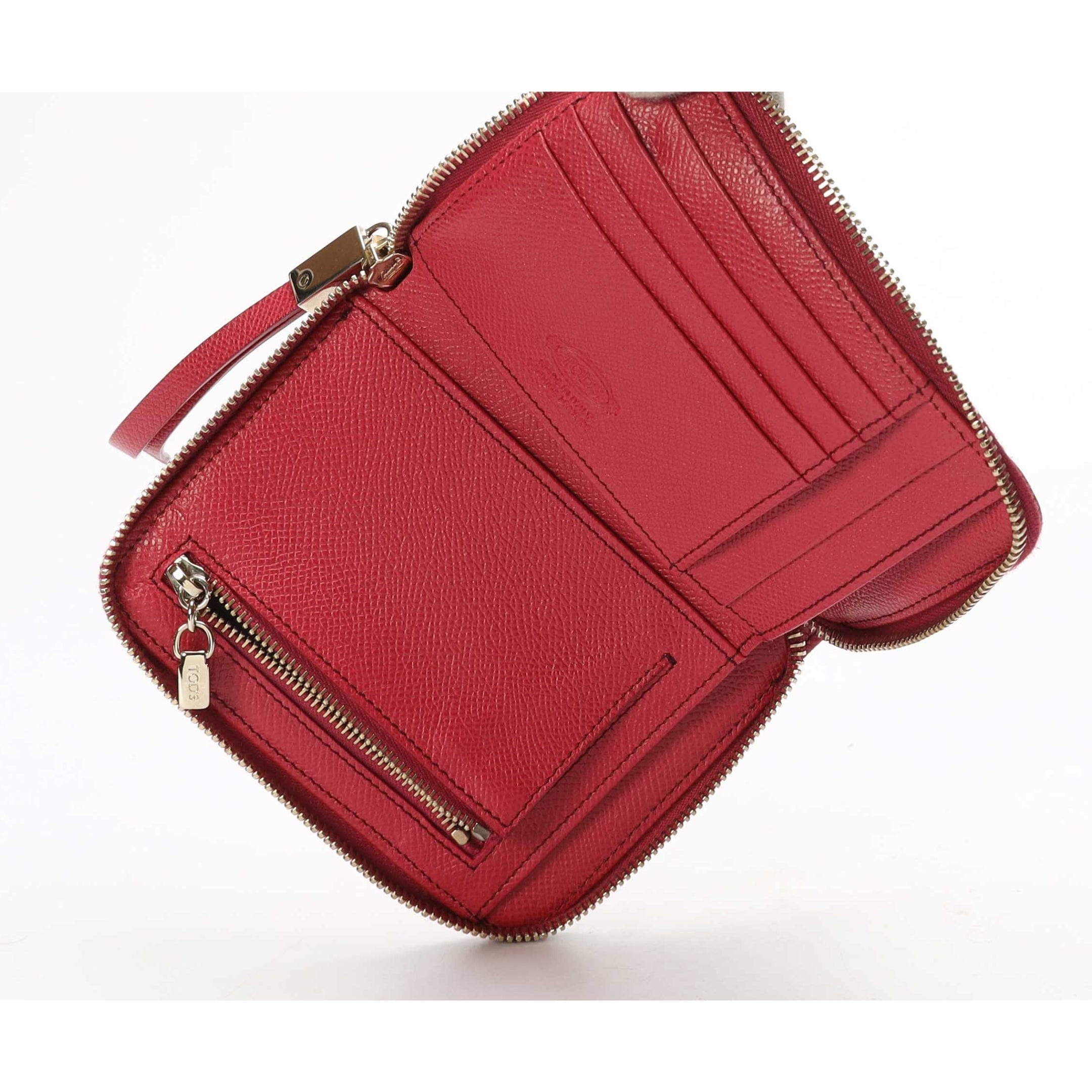 Tods Pink Zip Around Wallet