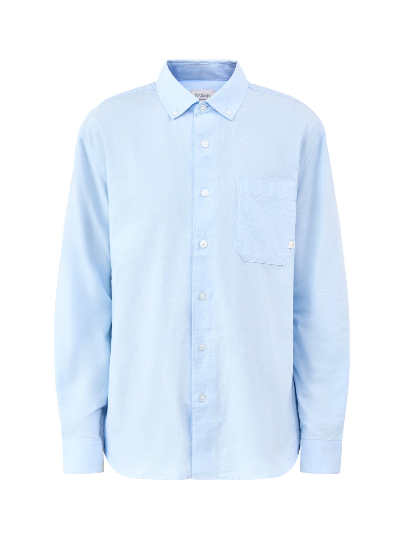 Farah Brewer Organic Cotton Long Sleeve Shirt Sky Blue