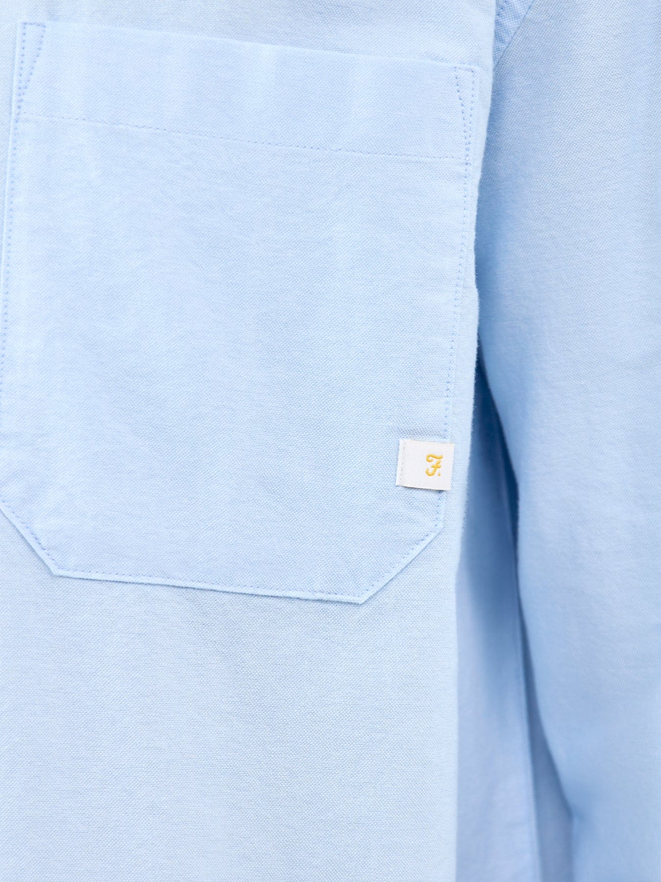 Farah Brewer Organic Cotton Long Sleeve Shirt Sky Blue