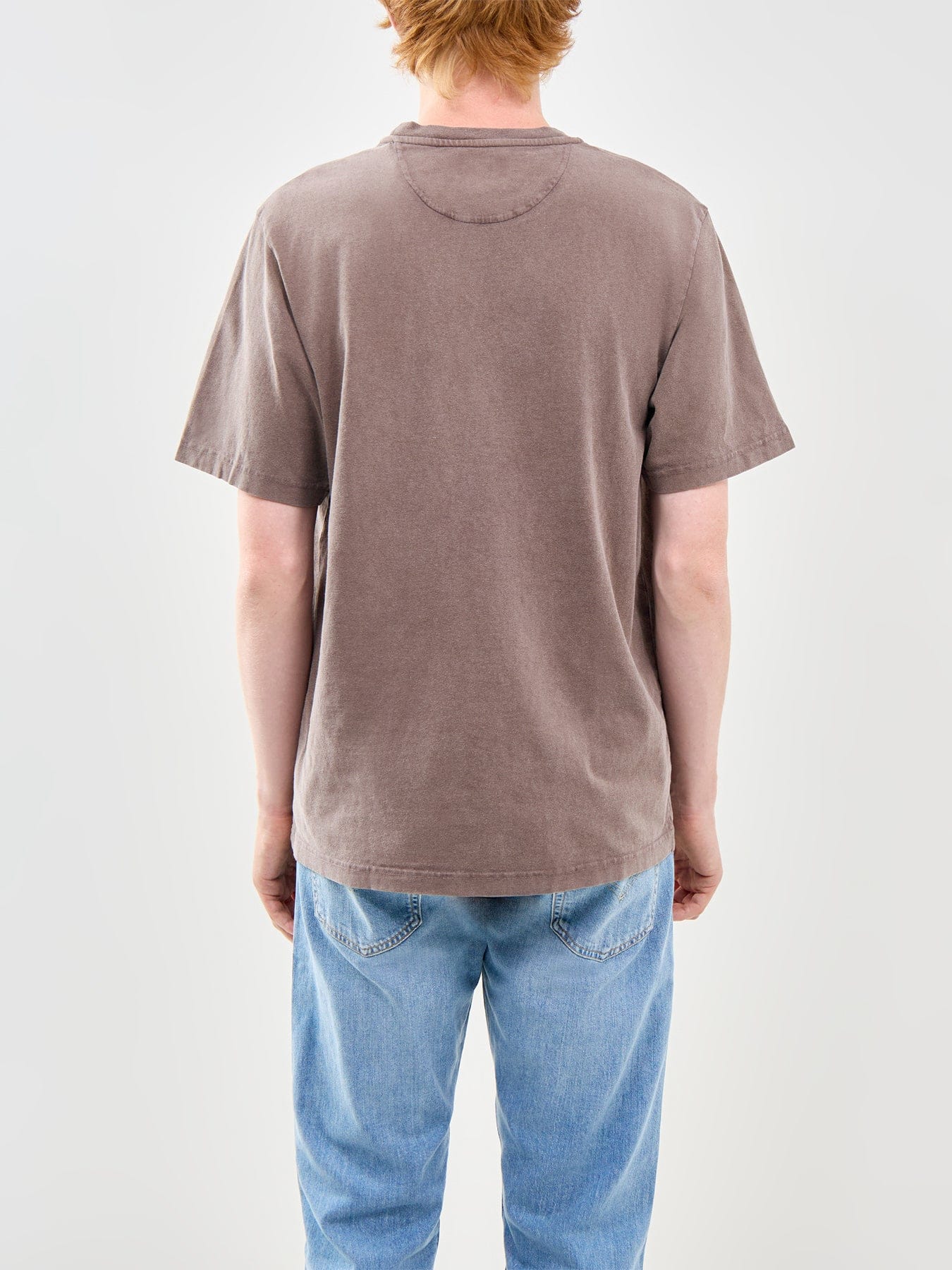 Farah Stacy Garment Dyed Pocket T - Shirt Brown