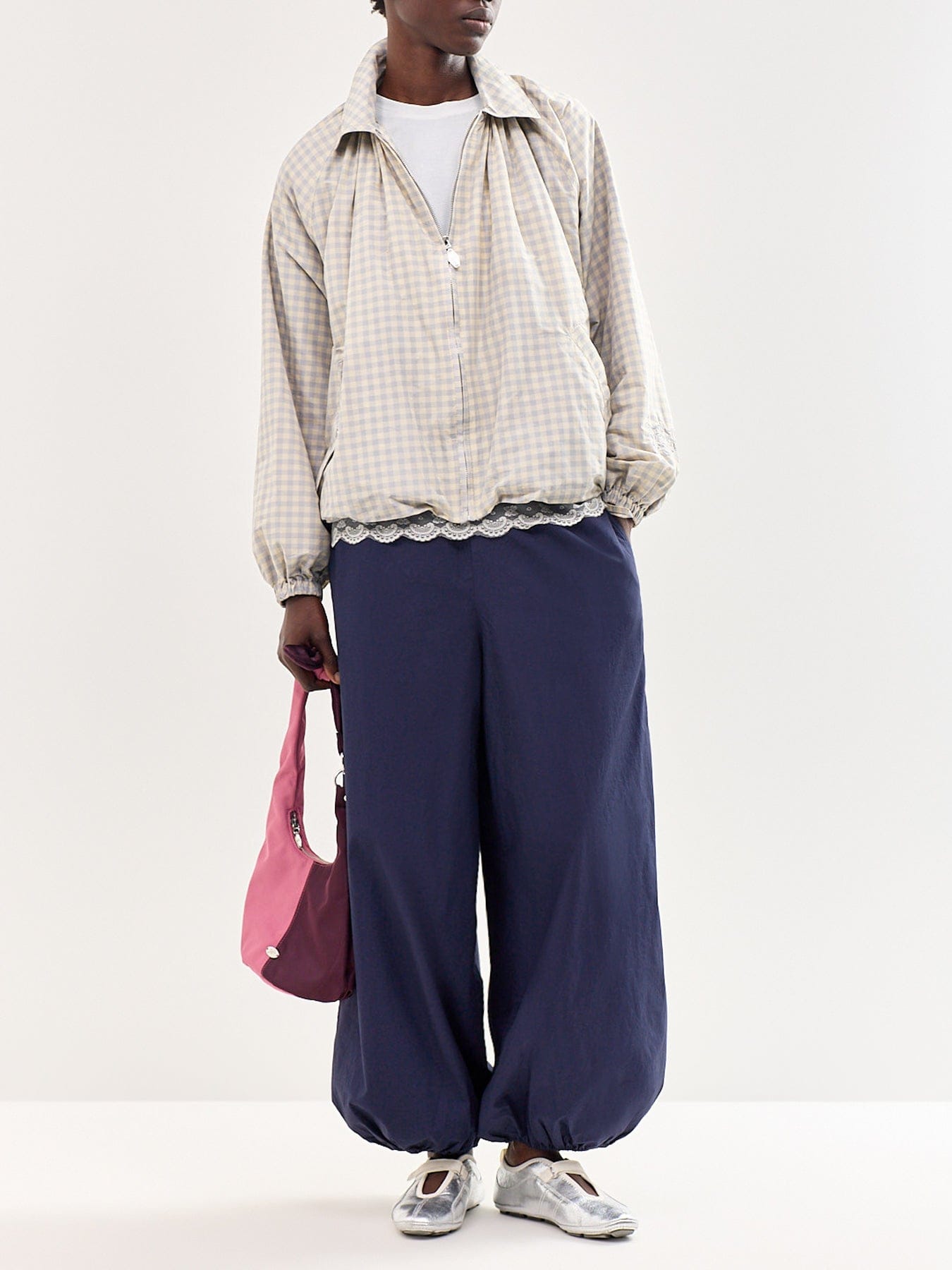 Boii Caro Baggy Trousers Navy
