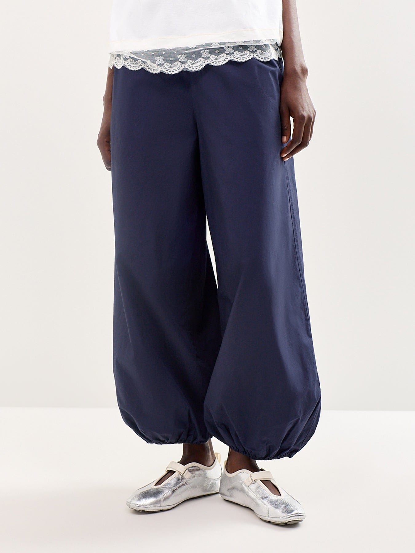 Boii Caro Baggy Trousers Navy
